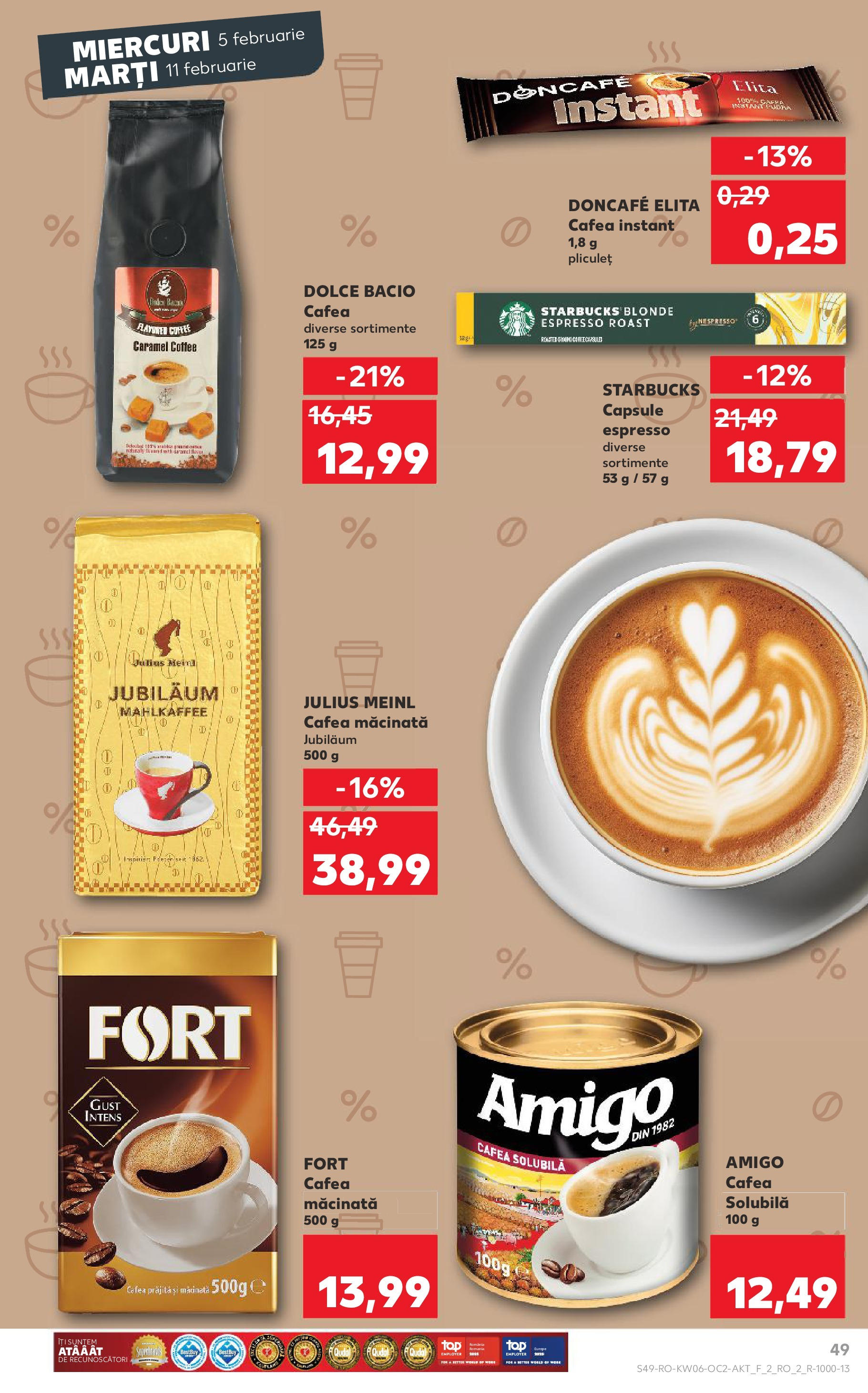 Catalog Kaufland - Bucureşti 05.02.2025 - Revista si Oferta | Pagină: 49 | Produse: Cafea