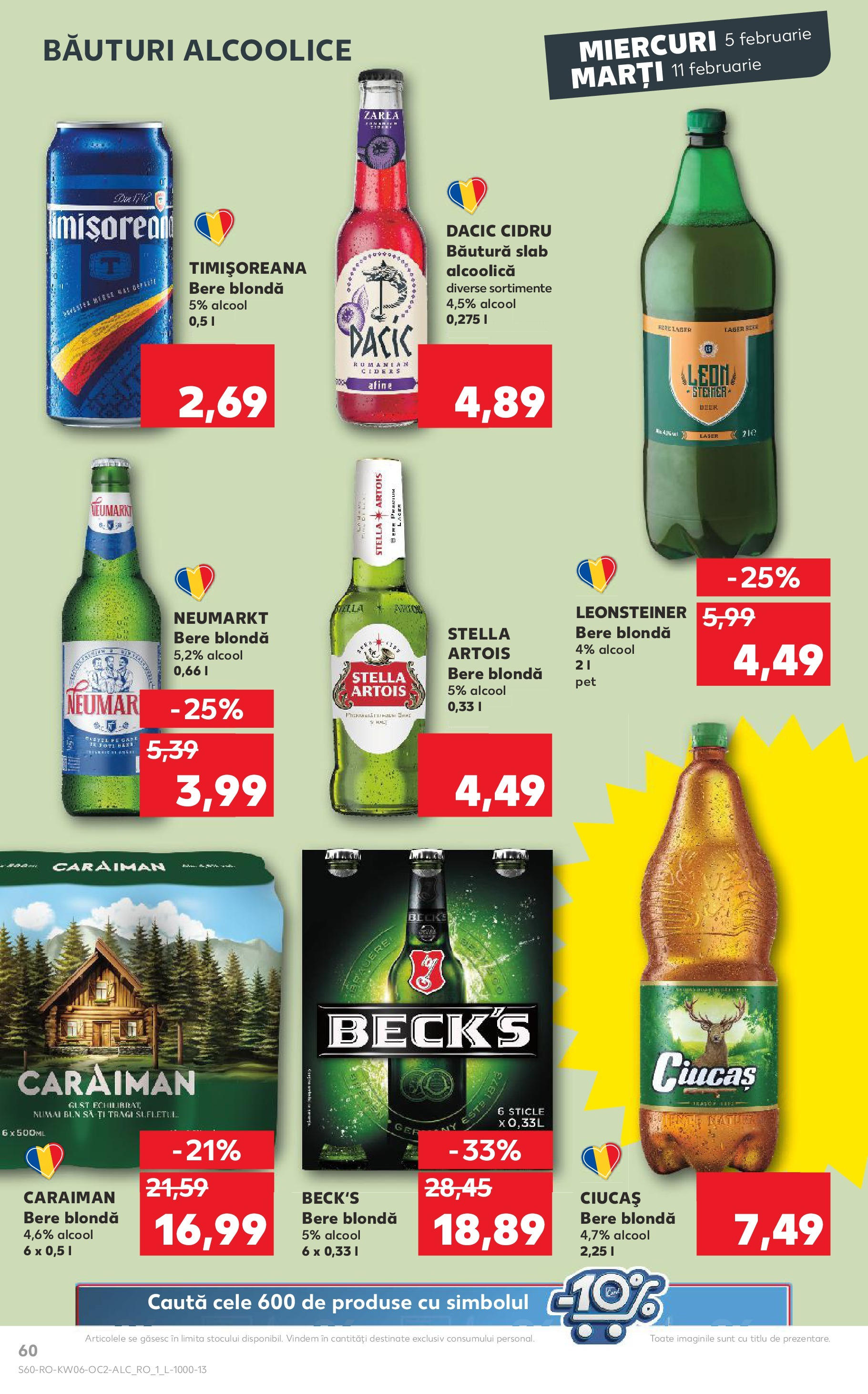 Catalog Kaufland - Bucureşti 05.02.2025 - Revista si Oferta | Pagină: 60 | Produse: Bere