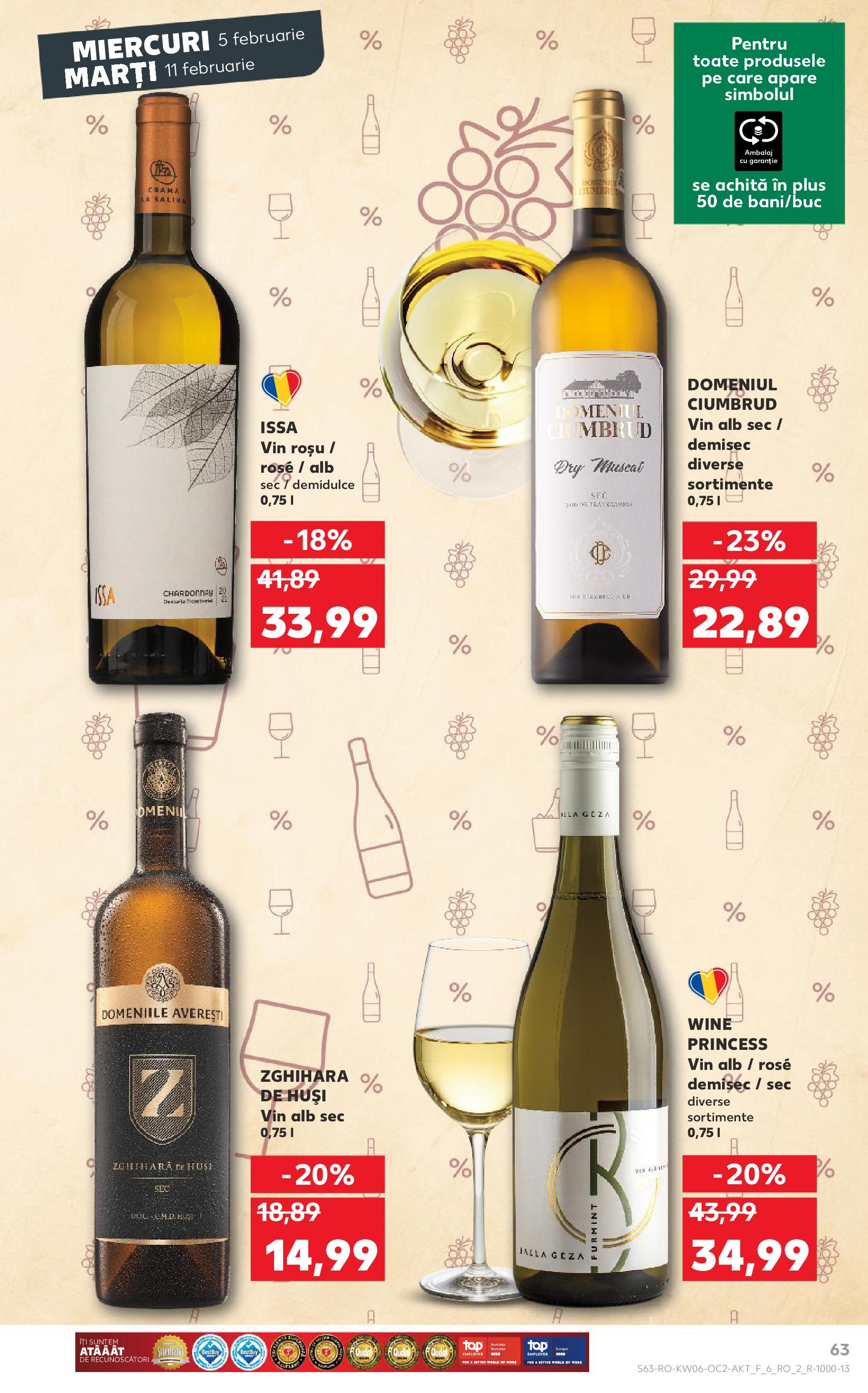 Catalog Kaufland - Bucureşti 05.02.2025 - Revista si Oferta | Pagină: 63 | Produse: Vin