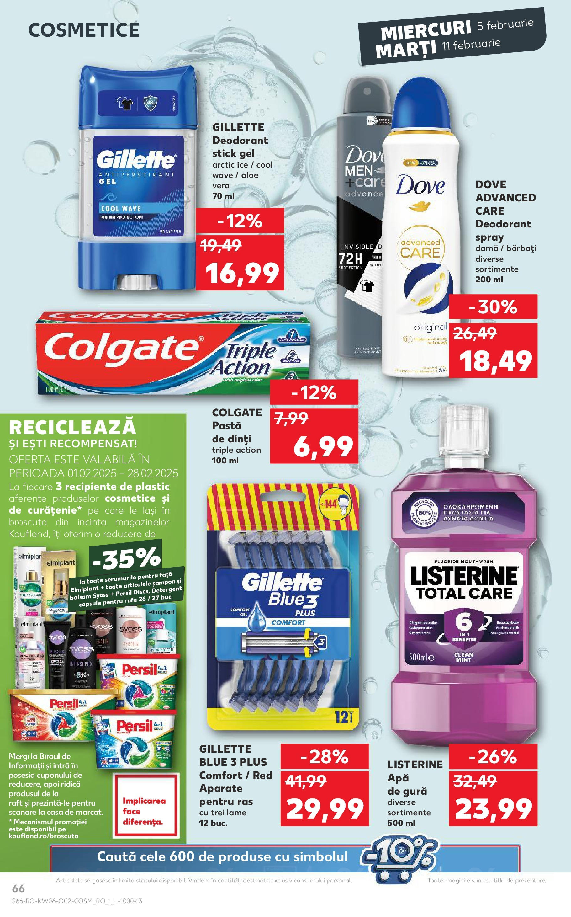 Catalog Kaufland - Bucureşti 05.02.2025 - Revista si Oferta | Pagină: 66 | Produse: Raft, Recipiente, Șampon, Deodorant