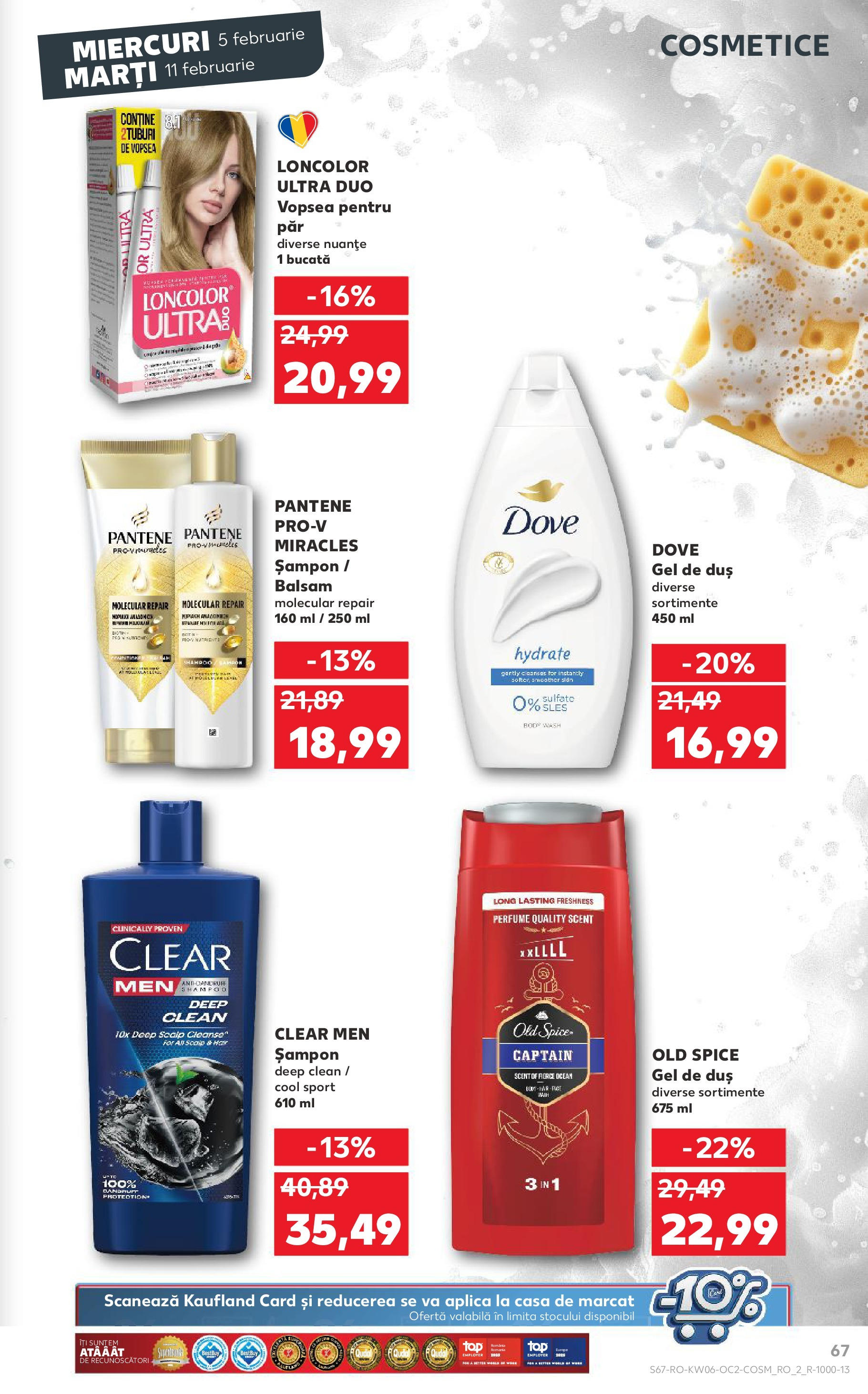 Catalog Kaufland - Bucureşti 05.02.2025 - Revista si Oferta | Pagină: 67 | Produse: Vopsea, Șampon, Balsam, Gel de duș