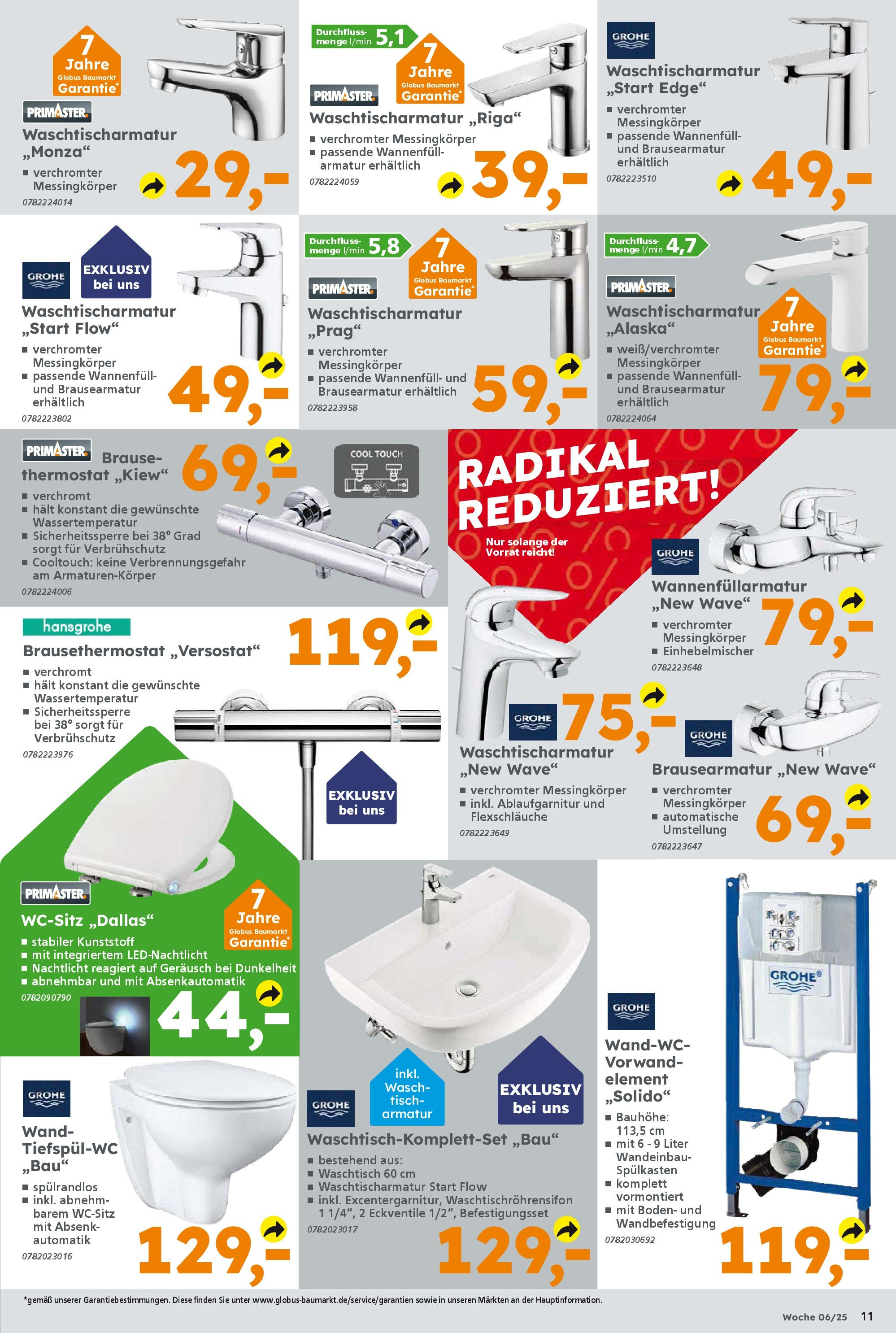 Globus Baumarkt - Forchheim, Willy-Brandt-Allee 1 (ab 03.02.2025) zum Blättern | Seite: 11 | Produkte: Tisch, Armatur, Waschtisch, Nachtlicht