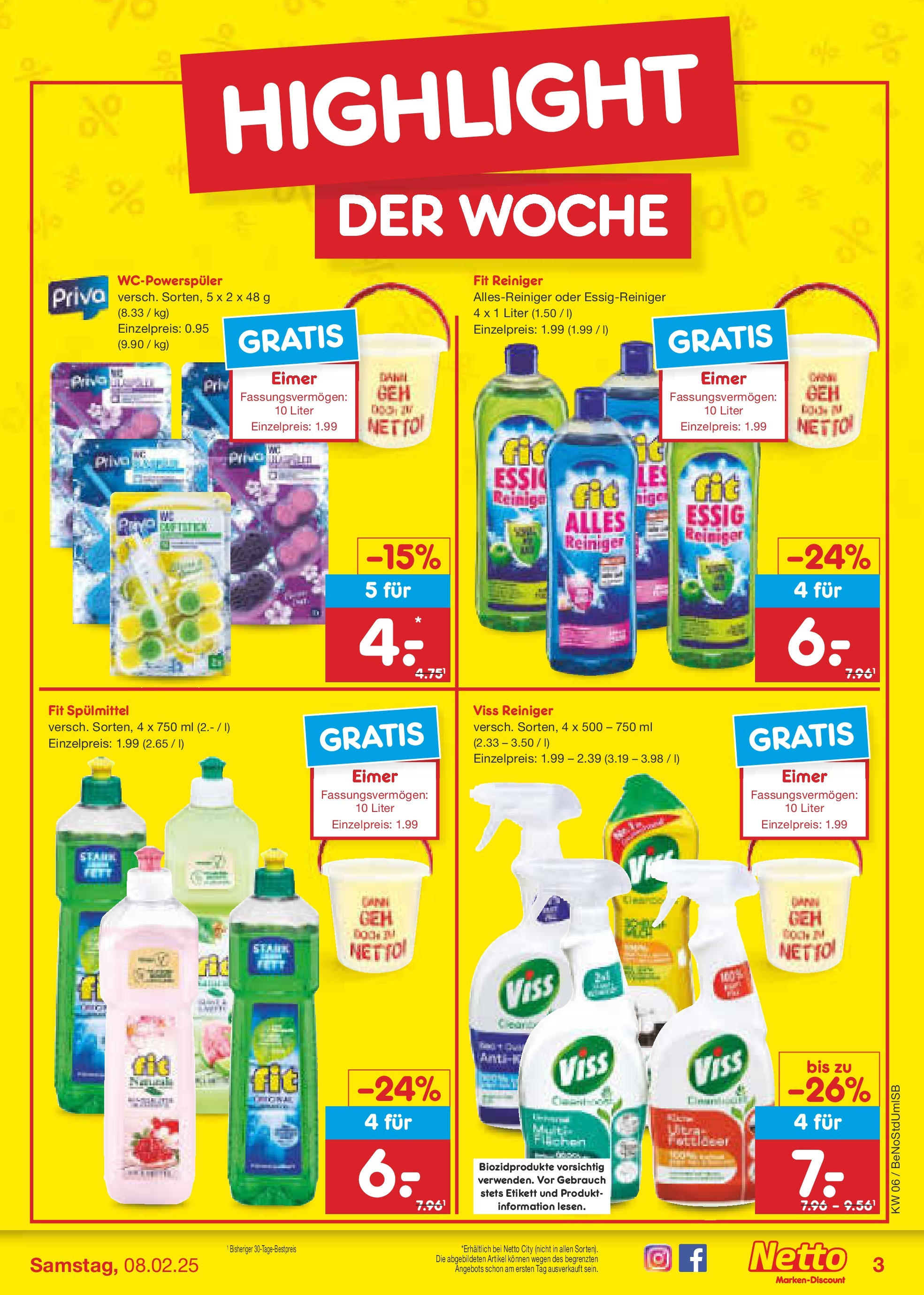 Netto Marken-Discount - Berlin, Corinthstraße 32 (ab 03.02.2025) » Angebote | Seite: 3 | Produkte: Essig