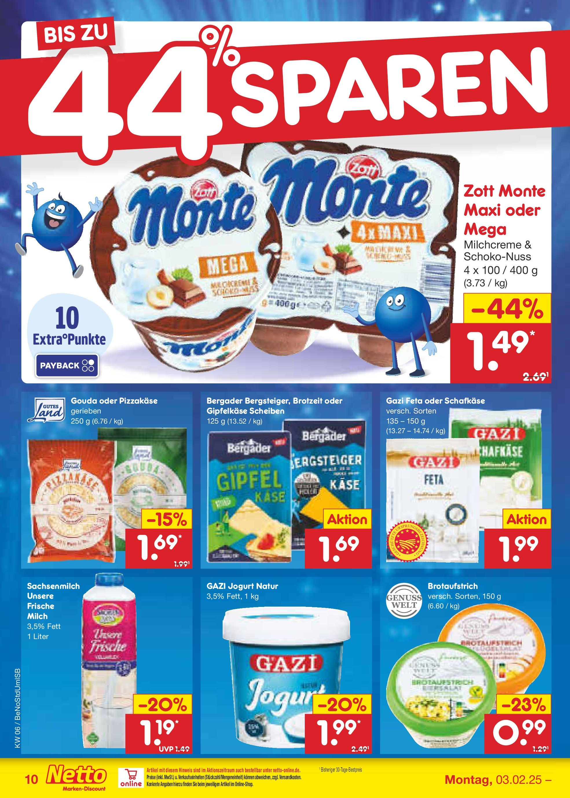 Netto Marken-Discount - Berlin, Corinthstraße 32 (ab 03.02.2025) » Angebote | Seite: 12 | Produkte: Feta, Milch, Käse, Gouda