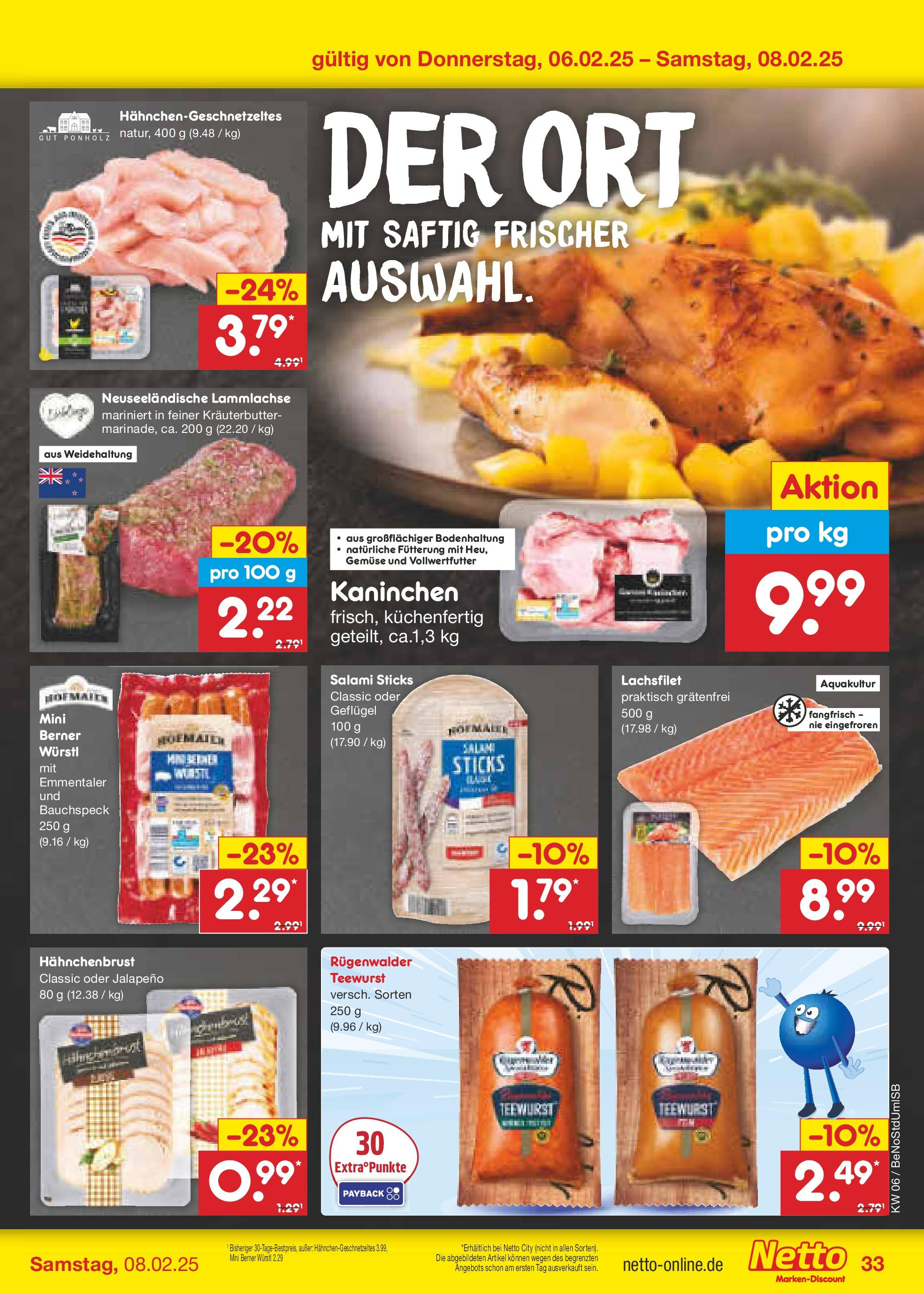 Netto Marken-Discount - Berlin, Corinthstraße 32 (ab 03.02.2025) » Angebote | Seite: 47 | Produkte: Kräuterbutter, Gemüse, Salami, Hahnchenbrust