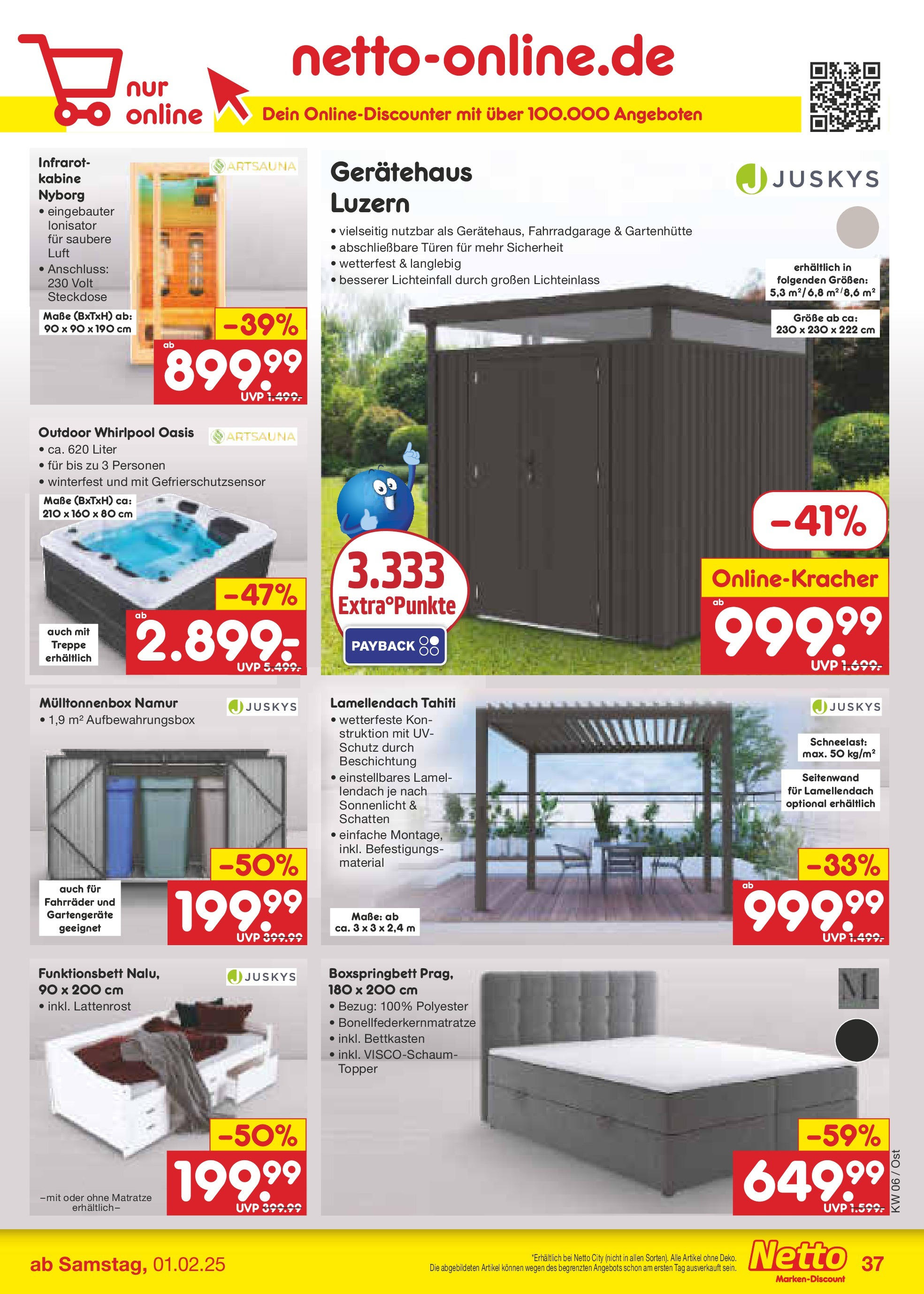 Netto Marken-Discount - Berlin, Corinthstraße 32 (ab 03.02.2025) » Angebote | Seite: 51 | Produkte: Matratze, Boxspringbett, Steckdose, Topper