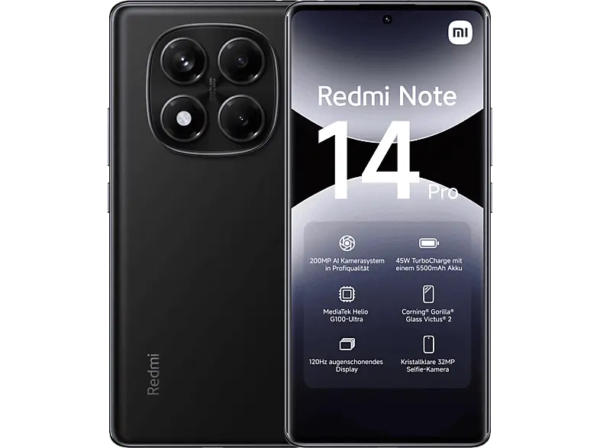 Xiaomi Redmi Note 14 Pro, 256 GB, Mid Black, Dual SIM