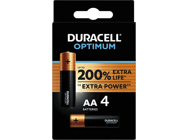 Duracell AA Optimum Batterie, 4er Pack