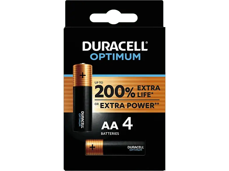 Duracell AA Optimum Batterie, 4er Pack