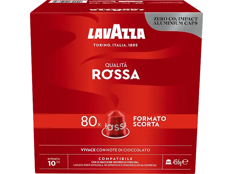 Lavazza 7019 Mega-Pack Qualità Rossa (80 Stück, Kompatibles System: Nespresso); Kaffeekapsel