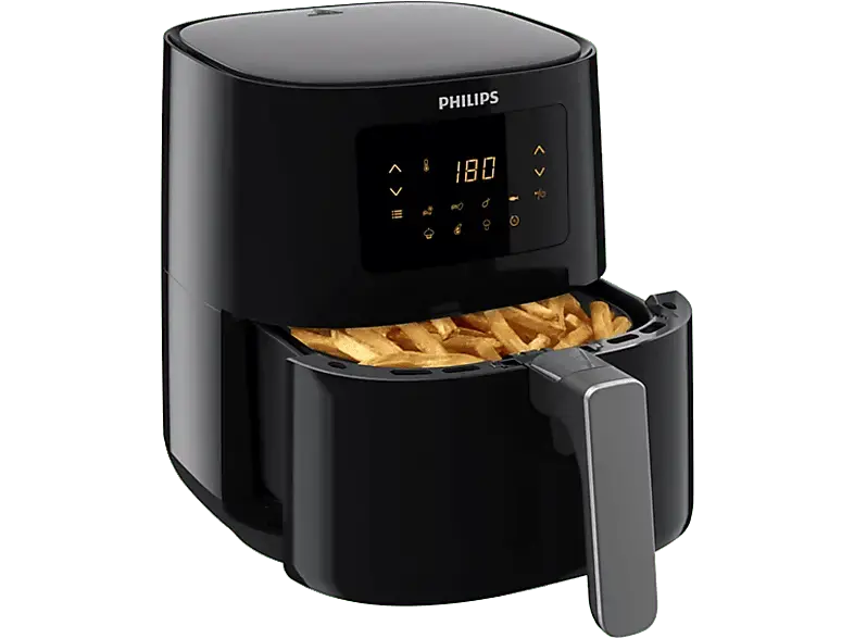Philips HD9252/70 Airfryer Essential Compact Heißluftfritteuse (4,1 l, 1400 Watt, Schwarz)