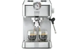 Caso 1820 Espresso Gourmet Siebträgermaschine (Silber, 1100 Watt, 19 bar)