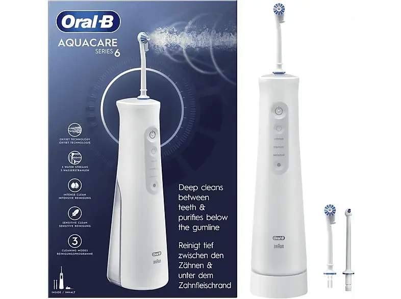 Oral-B AquaCare 6 Munddusche, Hellblau