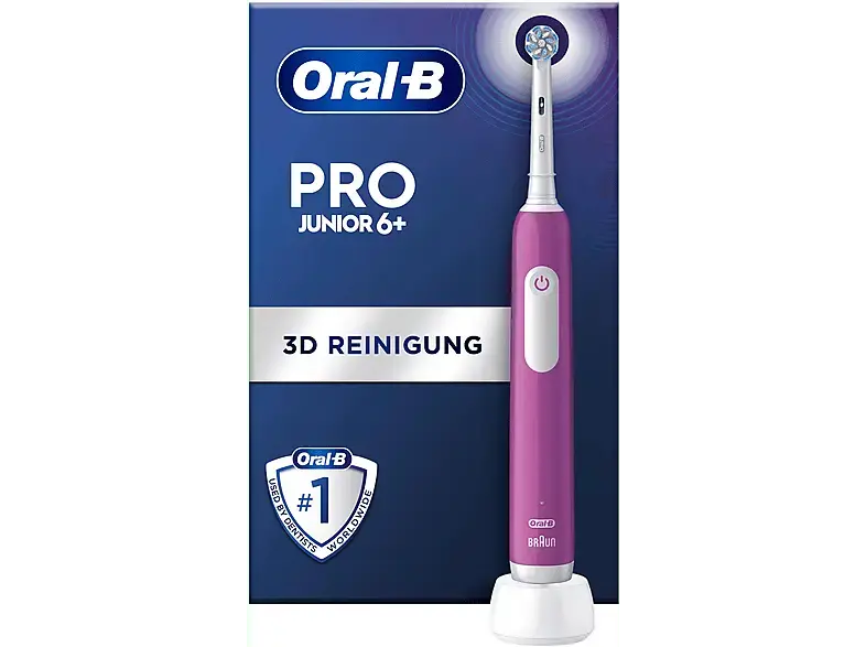 Oral-B Junior Base Elektrische Zahnbürste, für Kinder ab 6 Jahren Purple