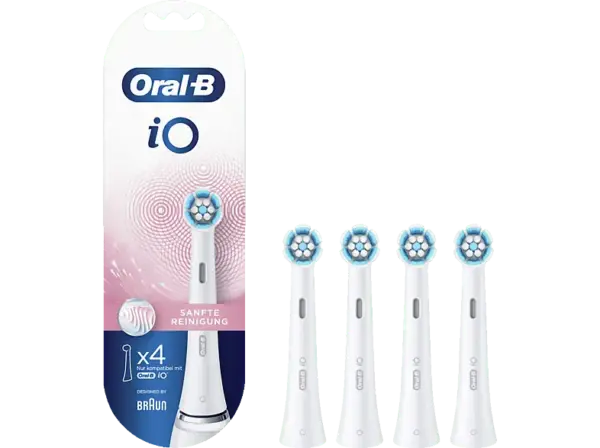 Oral-B iO Sanfte Reinigung 4er White Aufsteckbürsten
