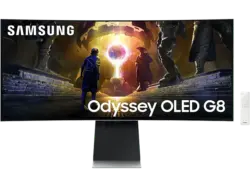 Samsung Odyssey OLED G8 S34DG850SU 34 Zoll Gaming Monitor, UWQHD, 0,03 ms Reaktionszeit, 250 cd/m², 175 Hz, Silber