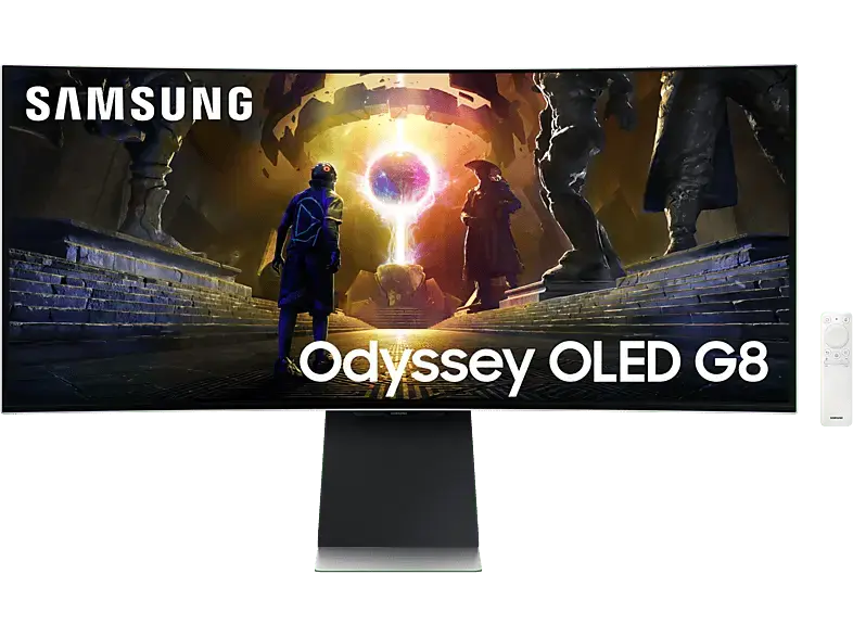 Samsung Odyssey OLED G8 S34DG850SU 34 Zoll Gaming Monitor, UWQHD, 0,03 ms Reaktionszeit, 250 cd/m², 175 Hz, Silber