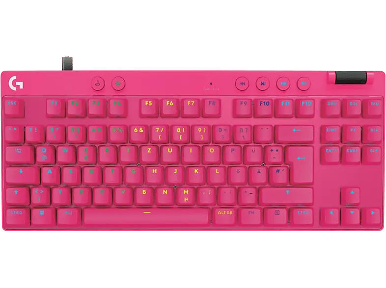 LOGITECH G pro X RAPID, Gaming Tastatur - TKL - Hintergrundbeleuchtung, pink