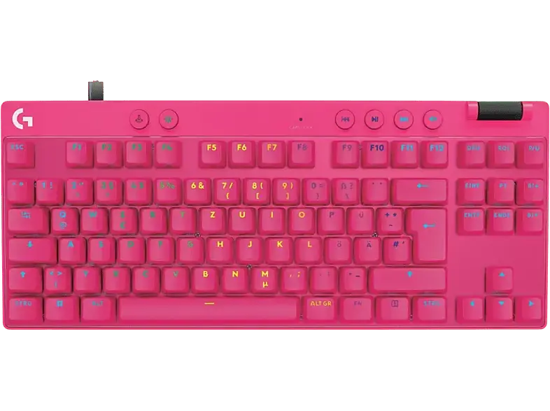 LOGITECH G pro X RAPID, Gaming Tastatur - TKL - Hintergrundbeleuchtung, pink