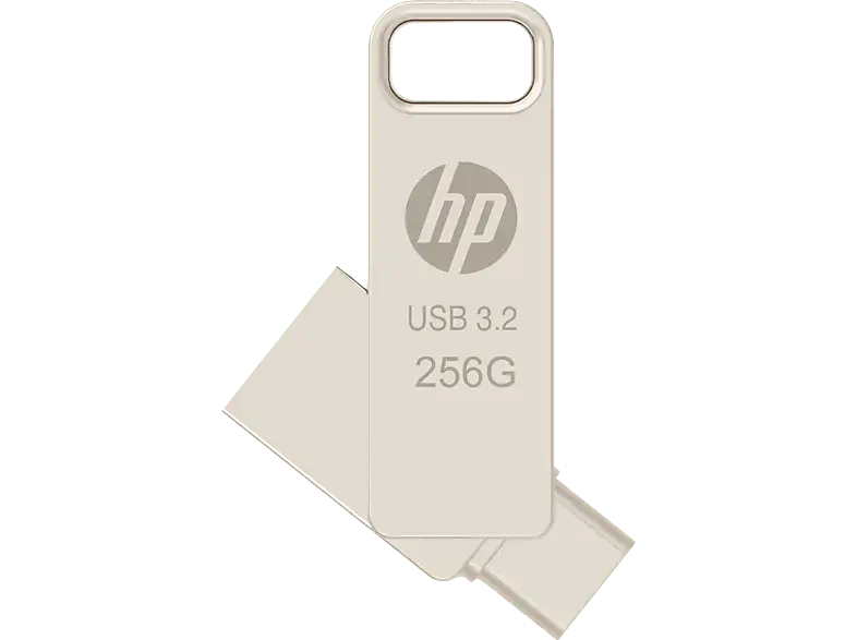 HP 256 GB x206c OTG USB-Stick, USB-C/A 3.2 Gen1, R100 MB/s, Silber