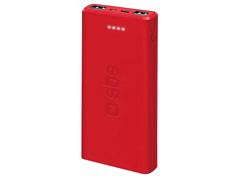 SBS 39844 Powerbank, 10.000 mAh, 10W, Rot