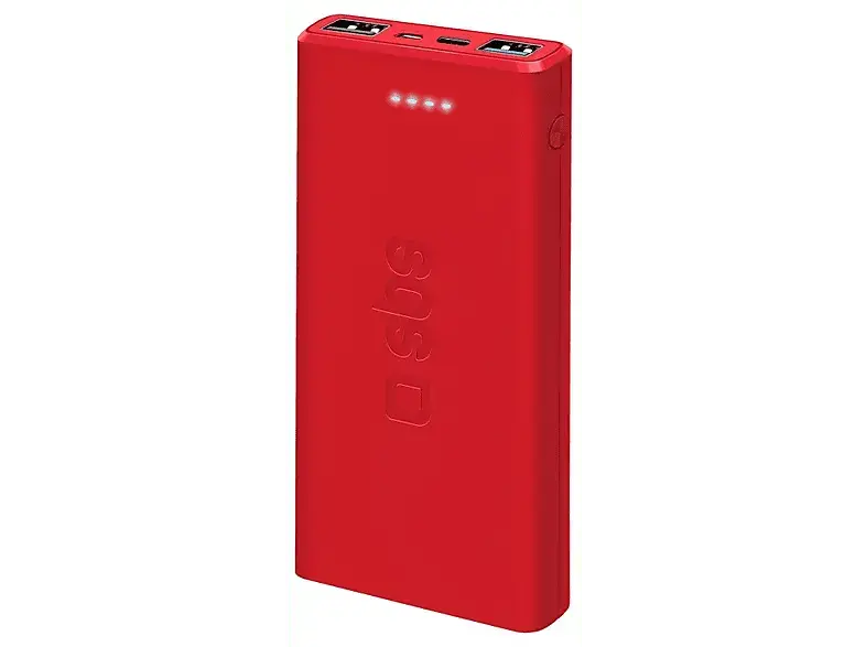 SBS 39844 Powerbank, 10.000 mAh, 10W, Rot