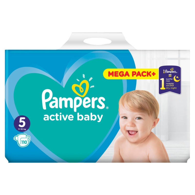 Pampers Active baby Бебешки пелени размер 3, 4 или 5