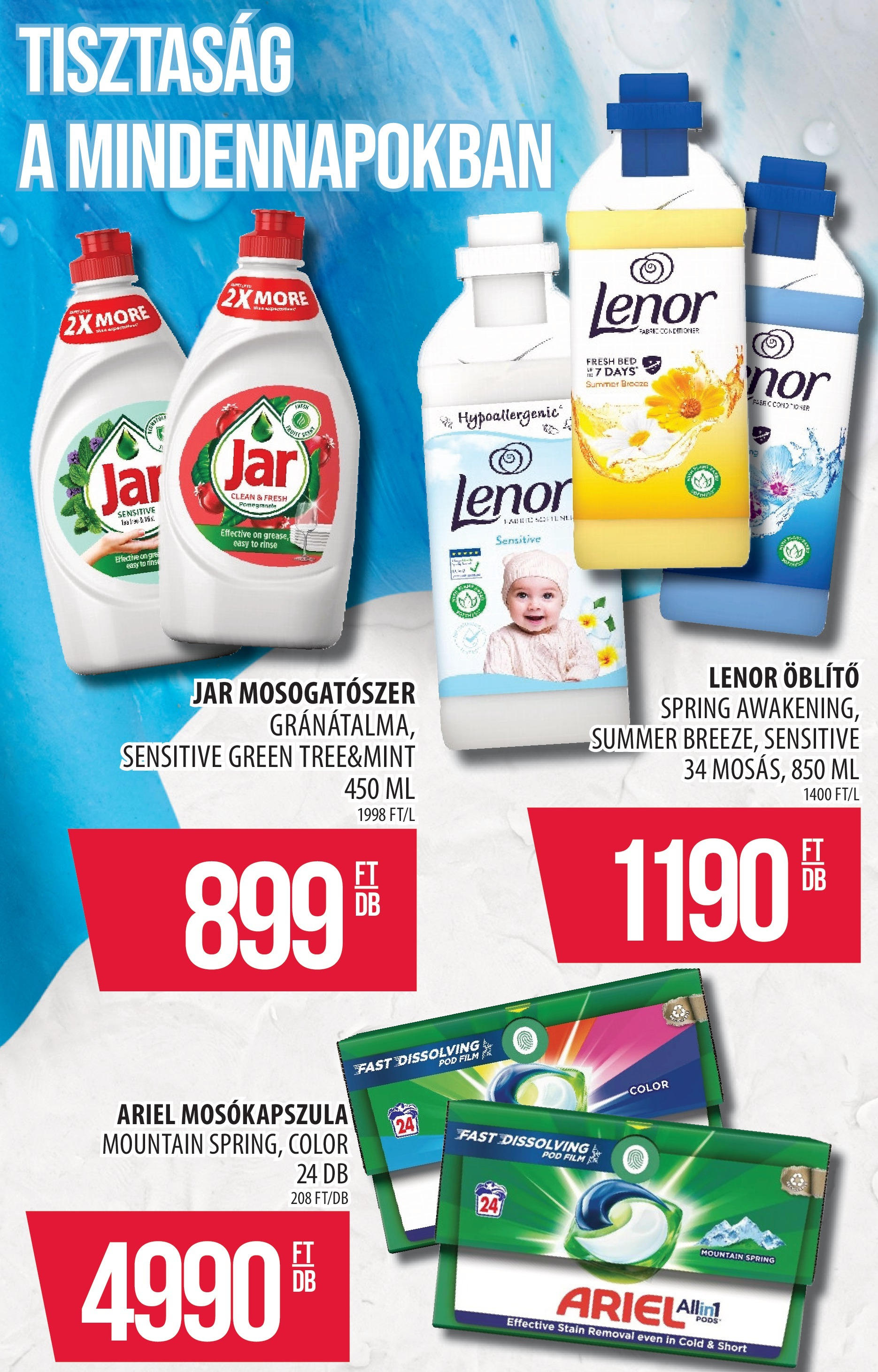 COOP Szolnok Akciós újság - 2025.02.06. -tól/töl > akció, lapozható szórólap 🛍️ | Oldal: 11 | Termékek: Ariel, Jar mosogatószer, Öblítő, Mosogatószer