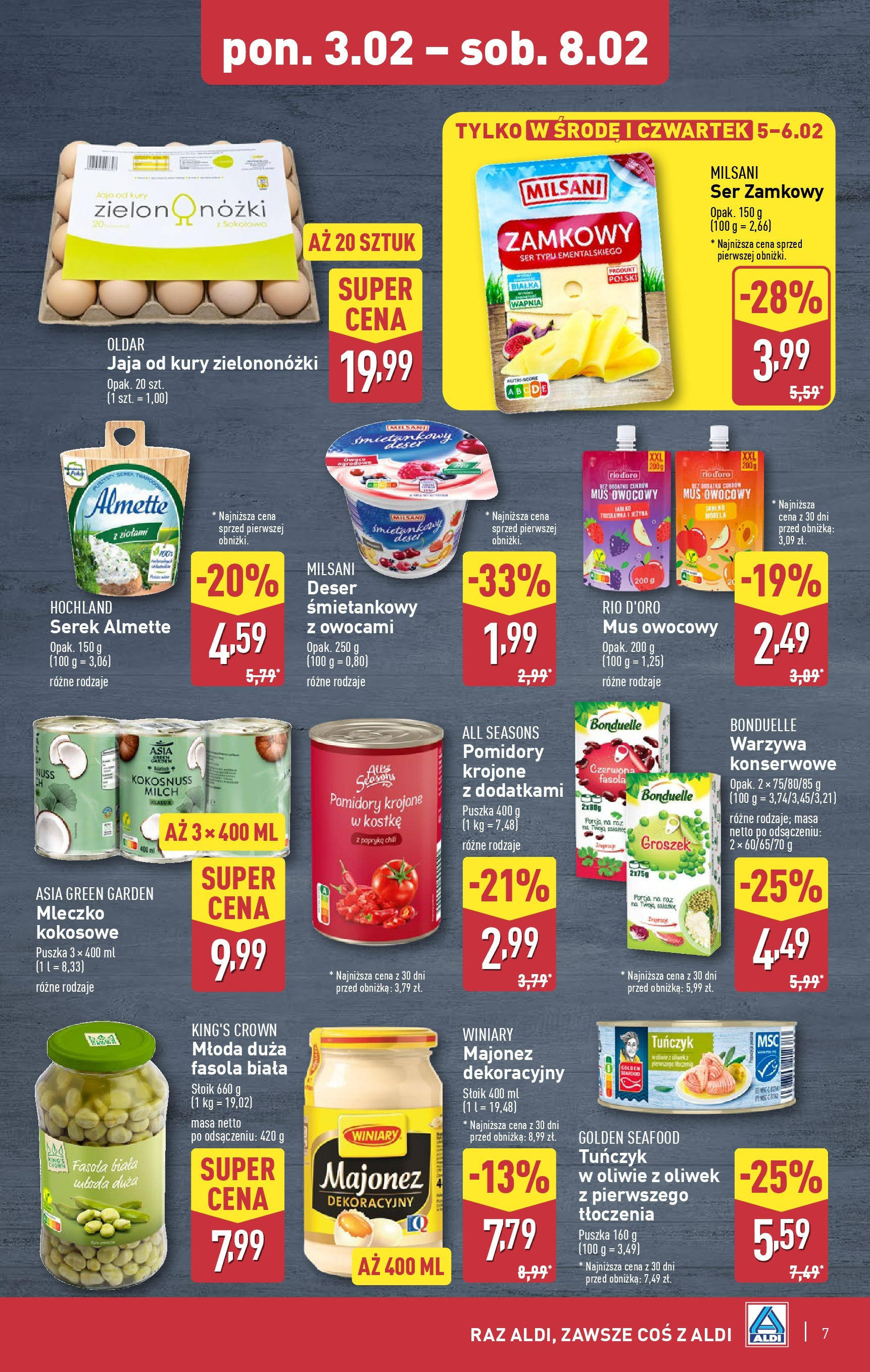 Aldi Gazetka od 01.02.2025 - Ulotka PDF, promocje | Strona: 7 | Produkty: Chili, Serek, Ser, Pomidory