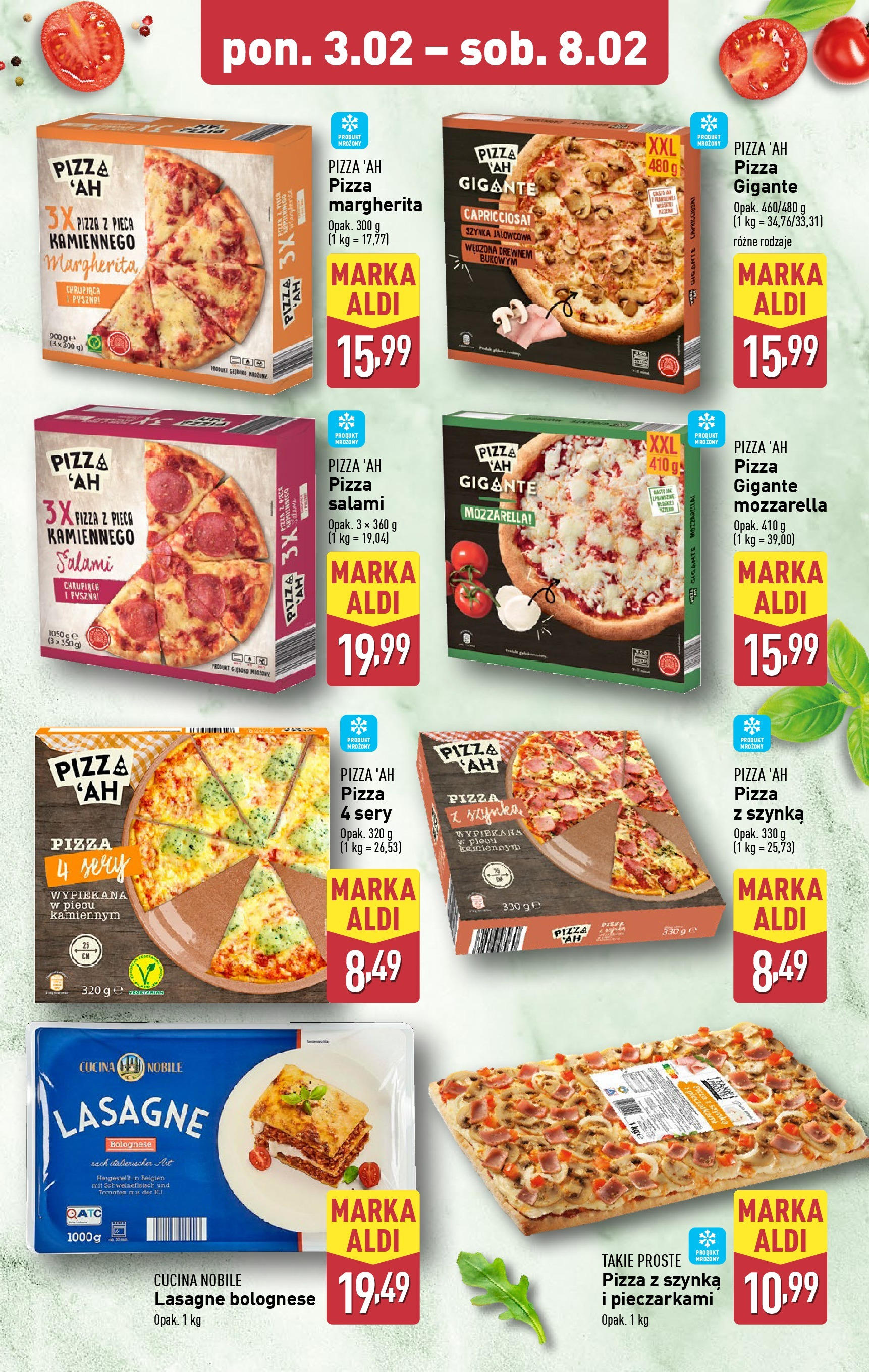 Aldi Gazetka od 01.02.2025 - Ulotka PDF, promocje | Strona: 17 | Produkty: Sery, Salami, Lasagne bolognese, Mozzarella