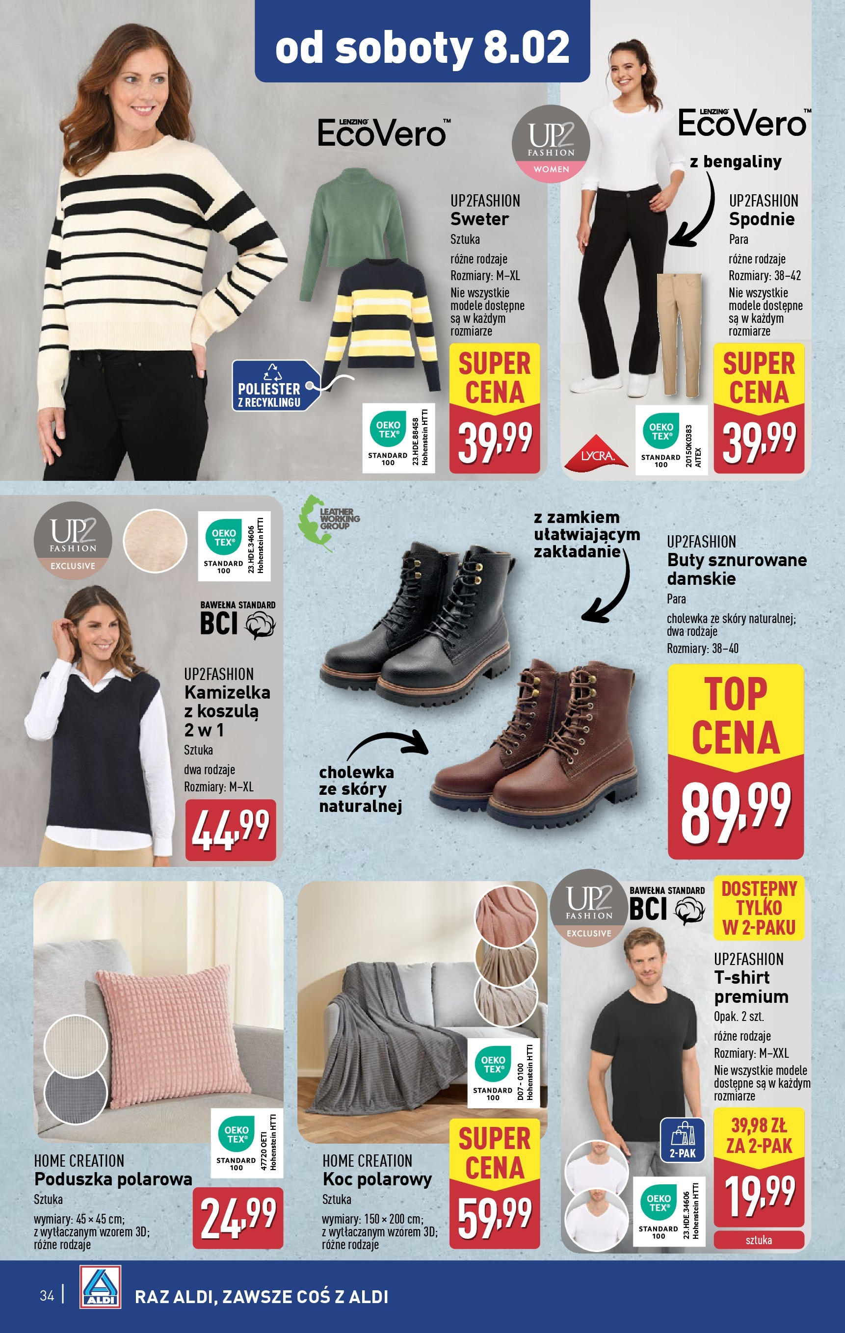 Aldi Gazetka od 01.02.2025 - Ulotka PDF, promocje | Strona: 34 | Produkty: Koszula, Kamizelka, Spodnie, Koc