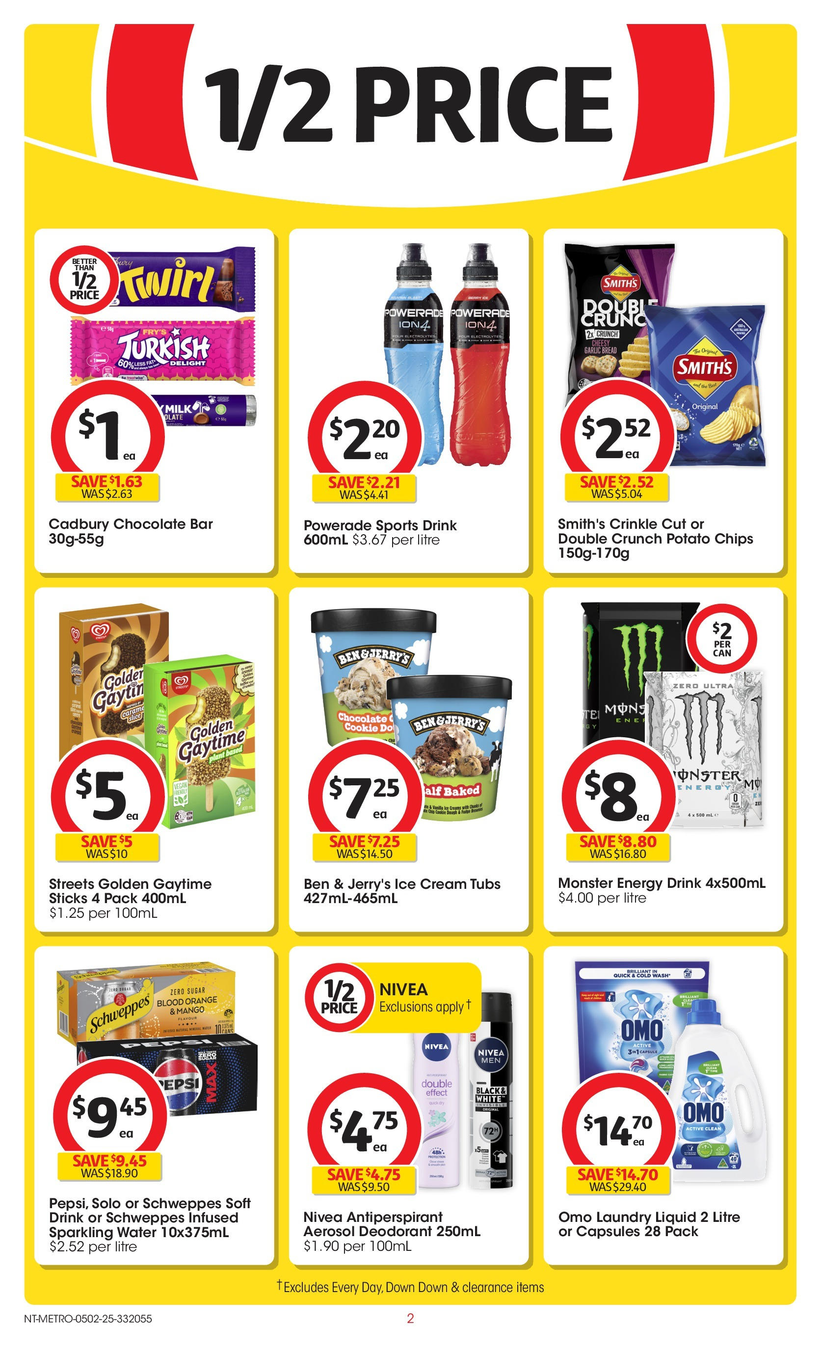 ﻿﻿Coles catalogue valid from 04/02/2025 > Online Australia | Page: 2 | Products: Energy drink, Ice cream, Water, Garlic