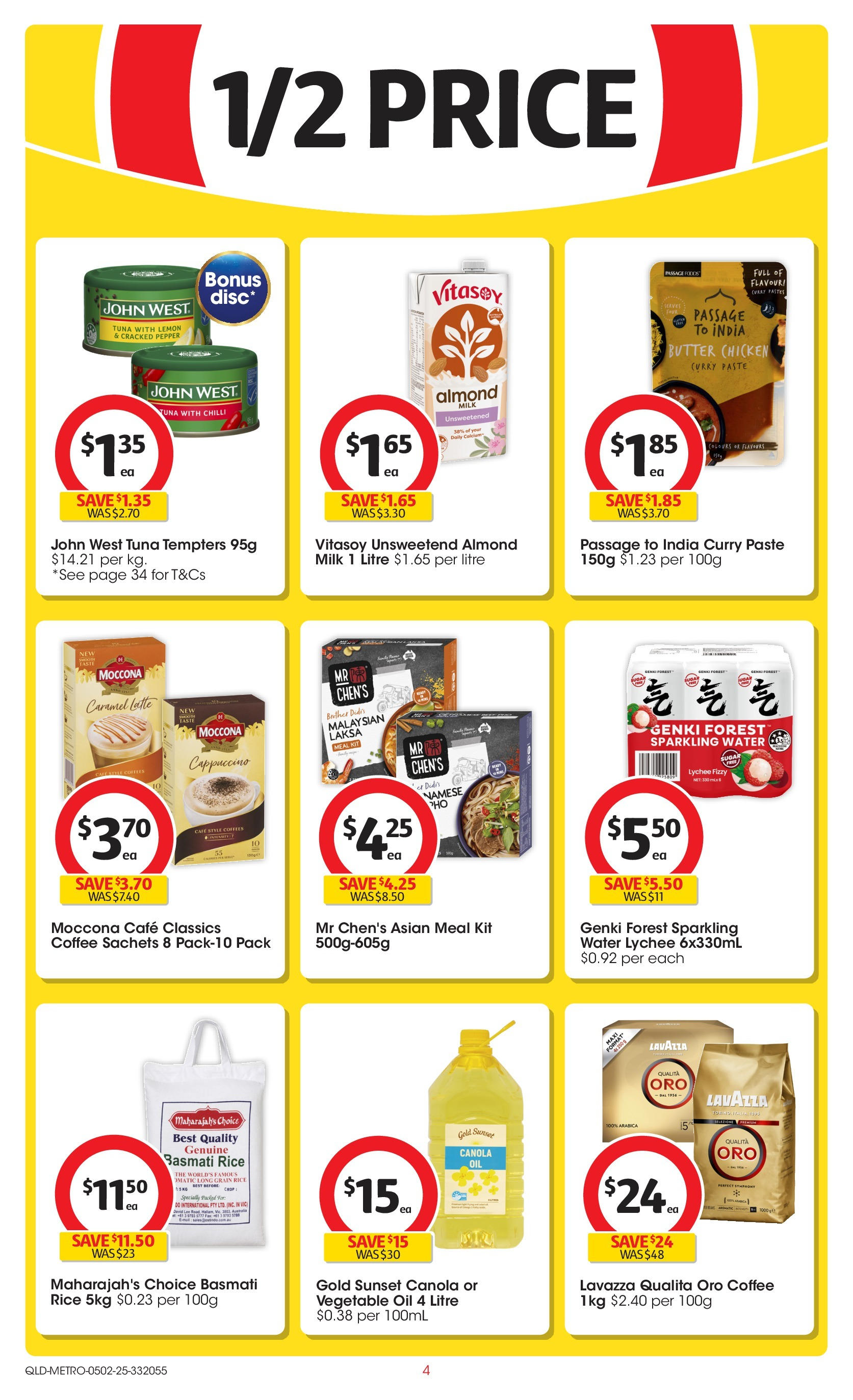 ﻿﻿Coles catalogue valid from 04/02/2025 > Online Australia | Page: 4 | Products: Oil, Rice, Sugar, Lemon