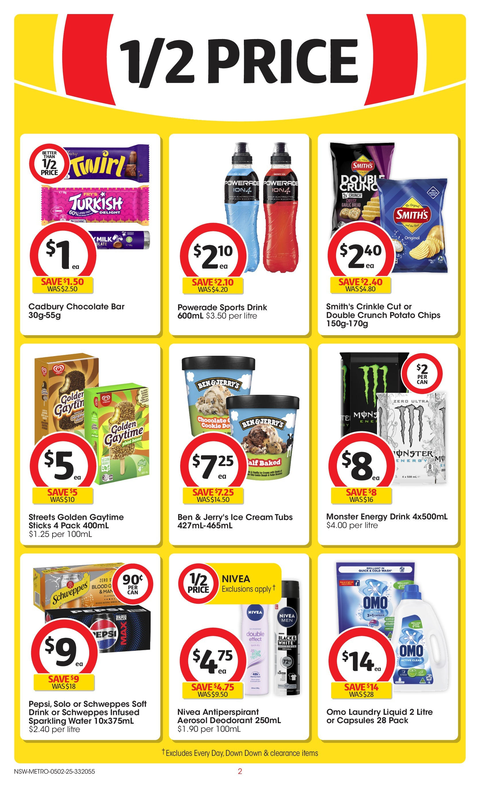 ﻿﻿Coles catalogue valid from 04/02/2025 > Online Australia | Page: 2 | Products: Milk, Chocolate, Deodorant, Ice cream