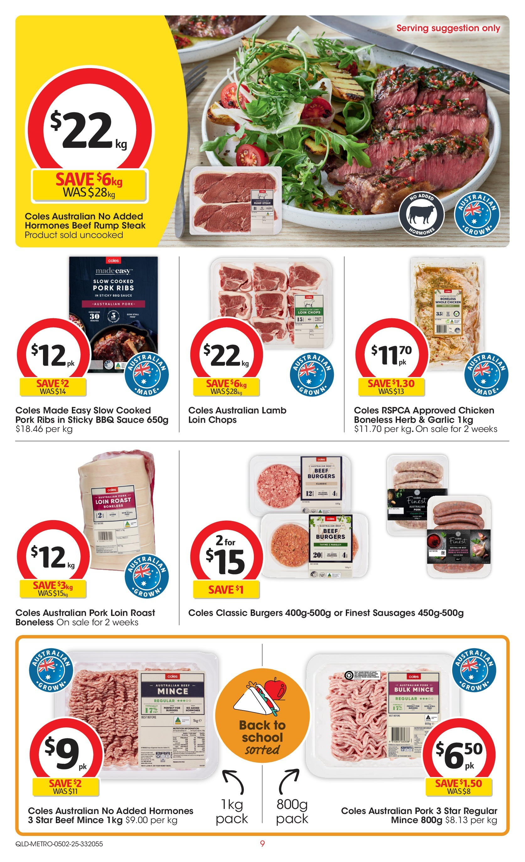 ﻿﻿Coles catalogue valid from 04/02/2025 > Online Australia | Page: 9 | Products: BBQ Sauce, Lamb, Steak, Sauce