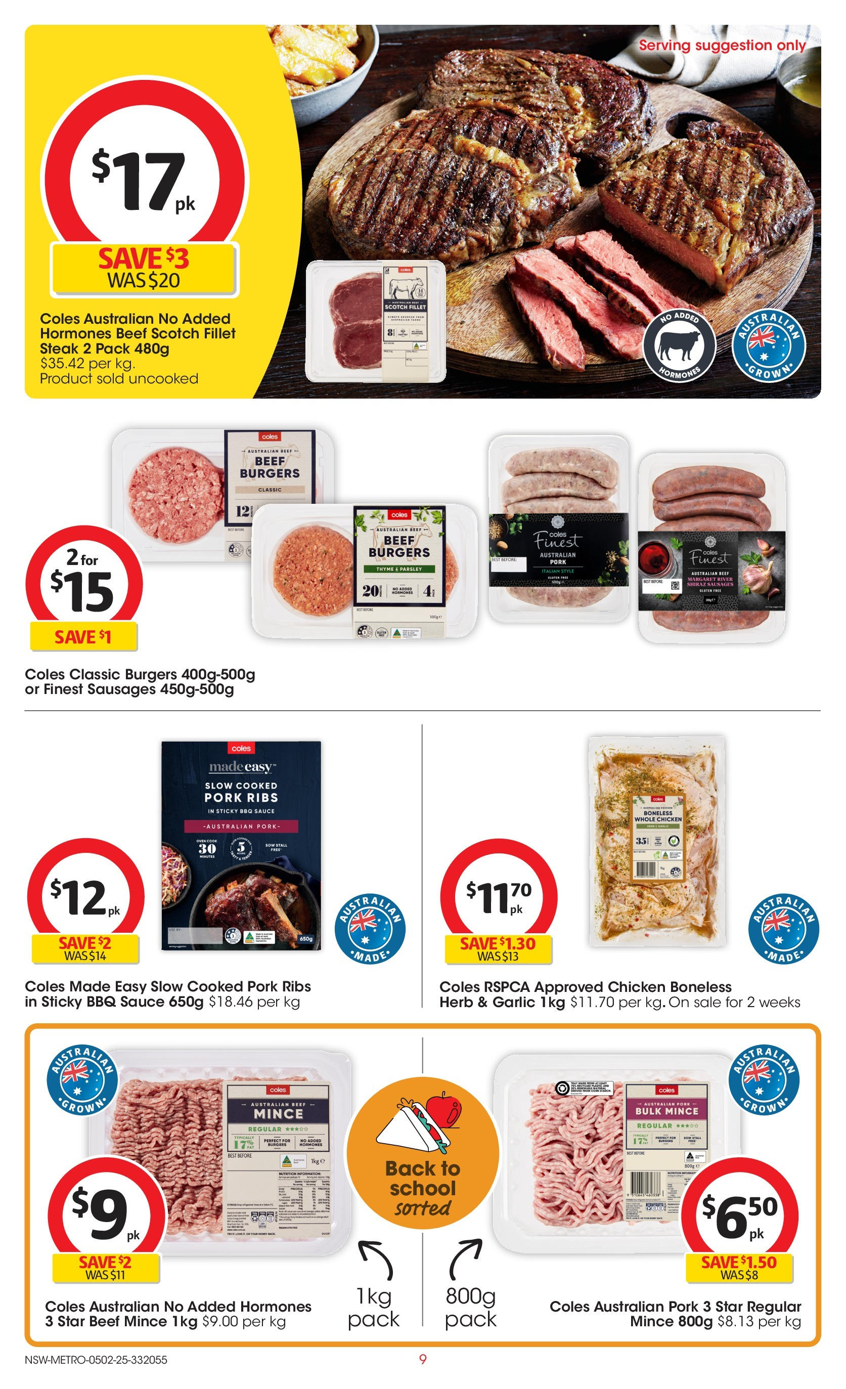 ﻿﻿Coles catalogue valid from 04/02/2025 > Online Australia | Page: 9 | Products: Herb, Chicken, Pork, Parsley