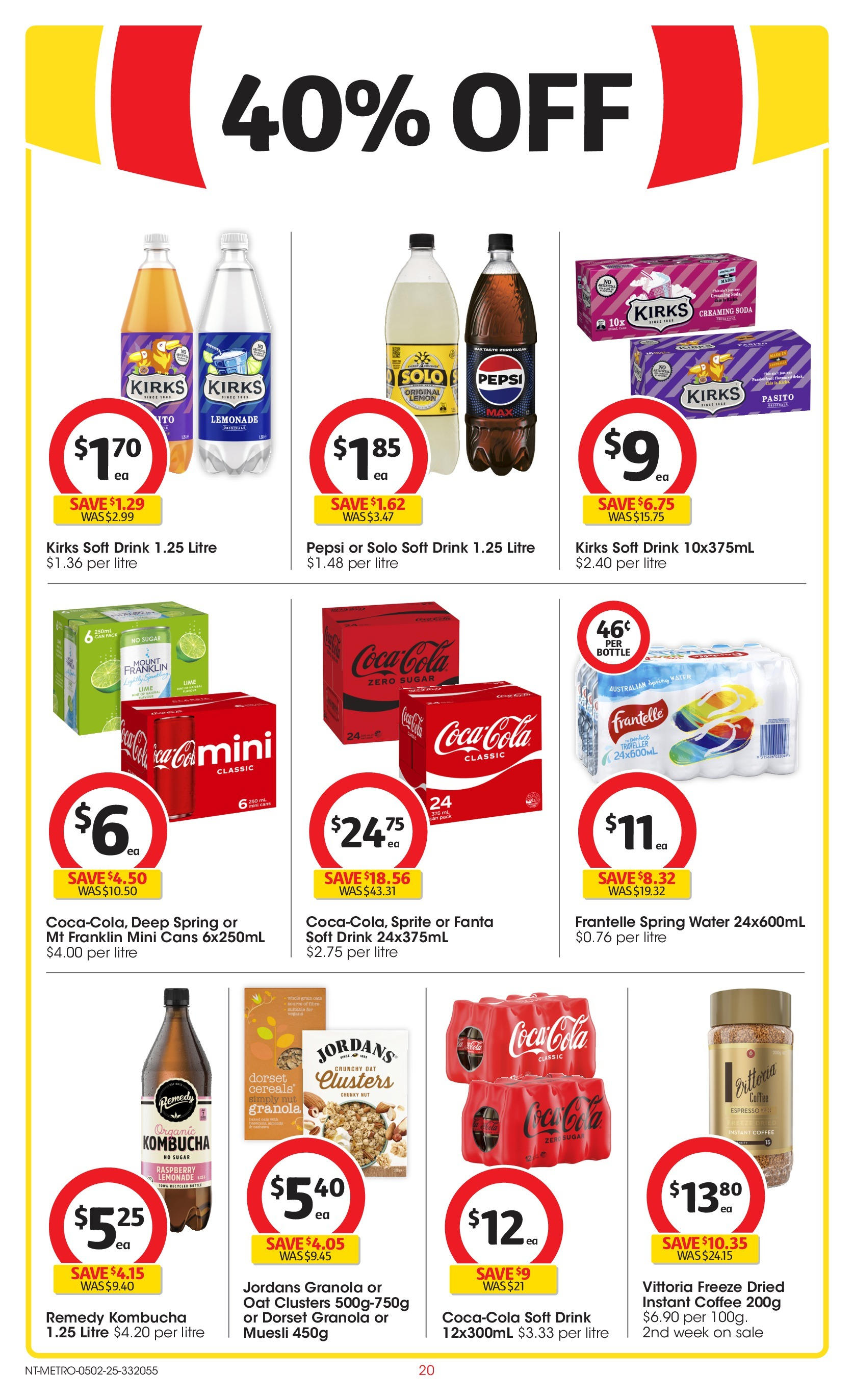 ﻿﻿Coles catalogue valid from 04/02/2025 > Online Australia | Page: 20 | Products: Coca Cola, Water, Sugar, Lime