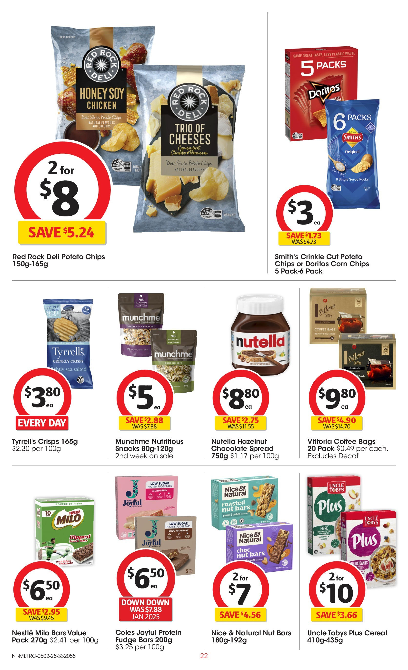 ﻿﻿Coles catalogue valid from 04/02/2025 > Online Australia | Page: 22 | Products: Chicken, Nutella, Sugar, Pumpkin