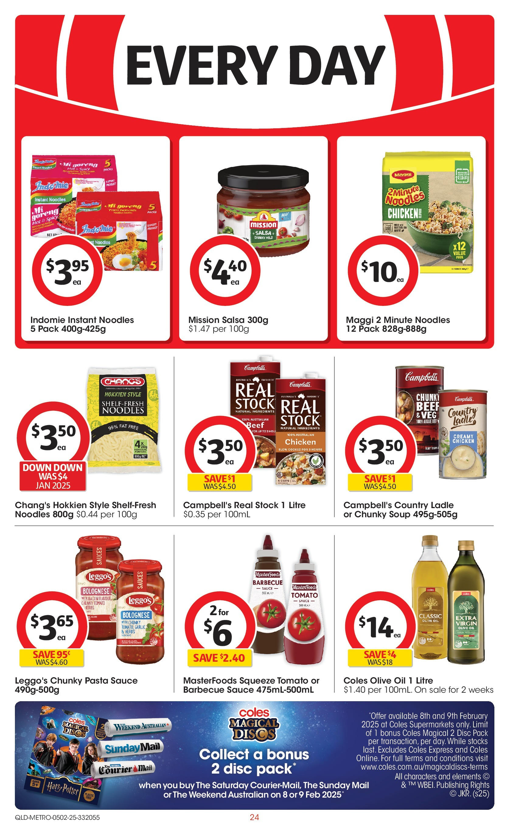 ﻿﻿Coles catalogue valid from 04/02/2025 > Online Australia | Page: 24 | Products: Cups, Oil, Sauce, Garlic