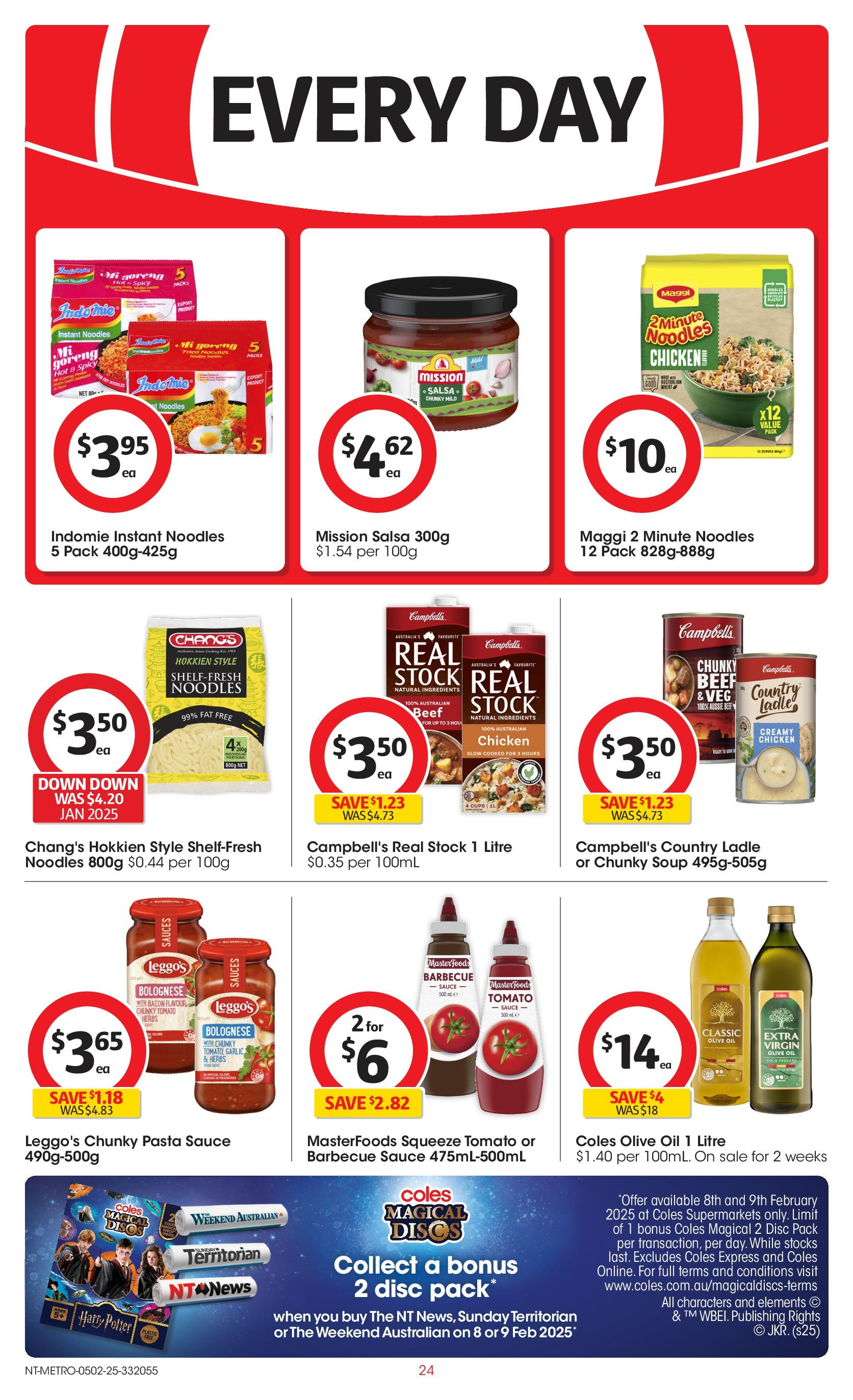 ﻿﻿Coles catalogue valid from 04/02/2025 > Online Australia | Page: 24 | Products: Chicken, Olive oil, Soup, Salsa