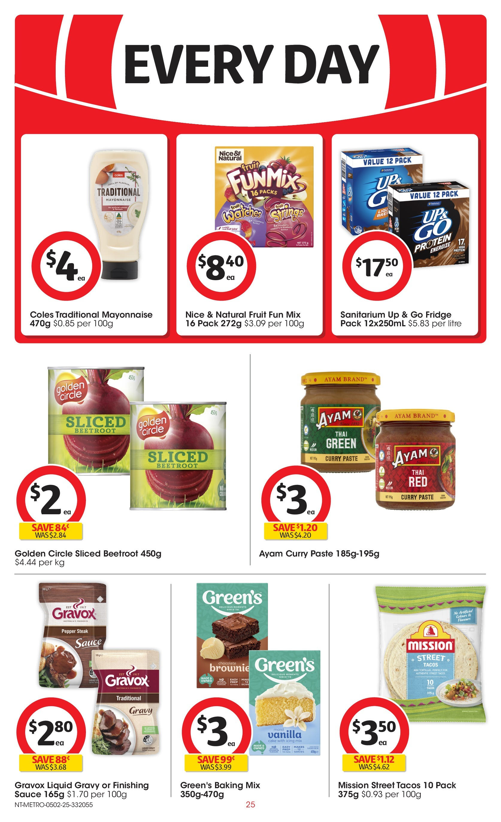 ﻿﻿Coles catalogue valid from 04/02/2025 > Online Australia | Page: 25 | Products: Chocolate, Mayonnaise, Up & go, Fridge