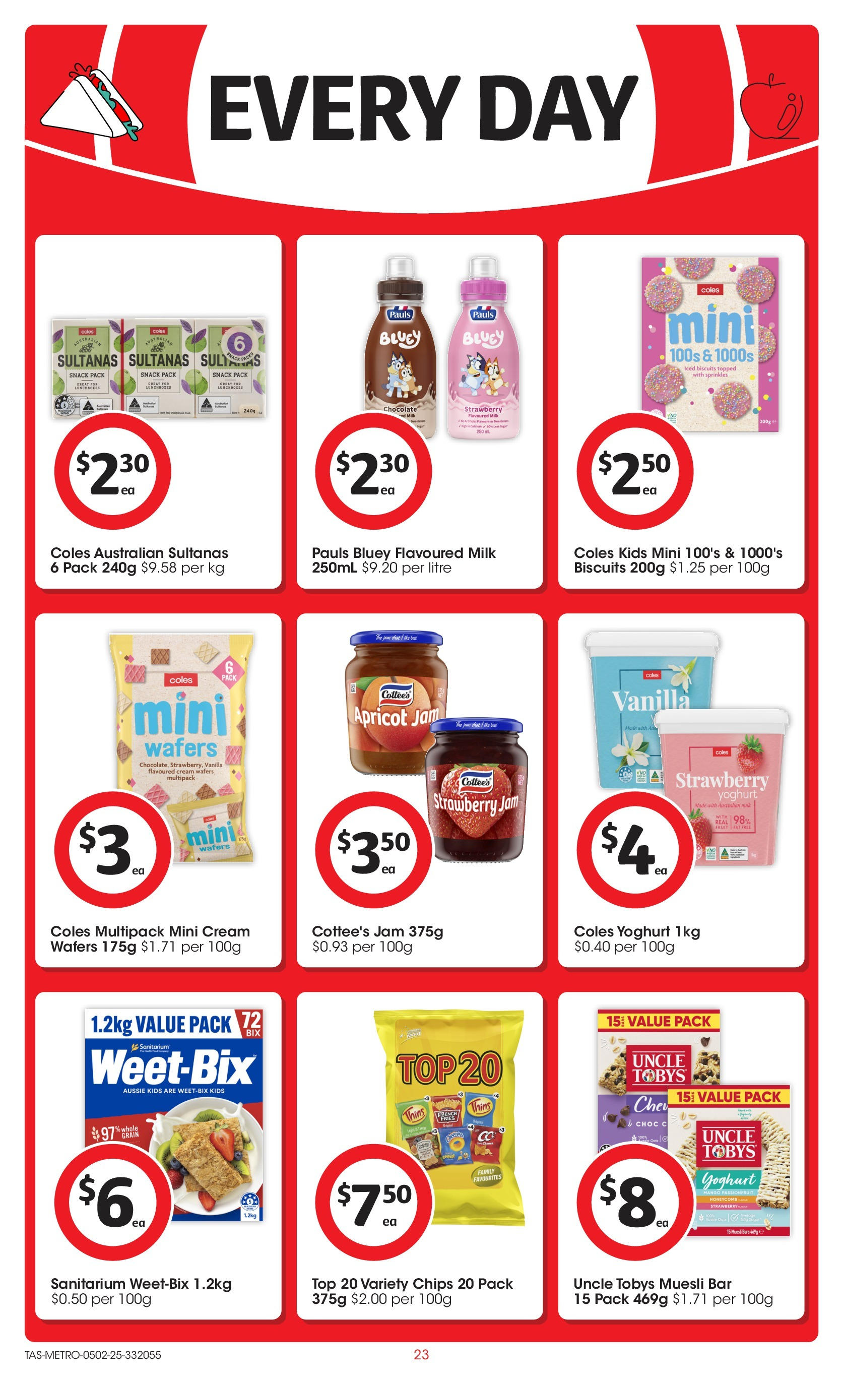 ﻿﻿Coles catalogue valid from 04/02/2025 > Online Australia | Page: 23 | Products: Milk, Yoghurt, Chocolate, Passionfruit