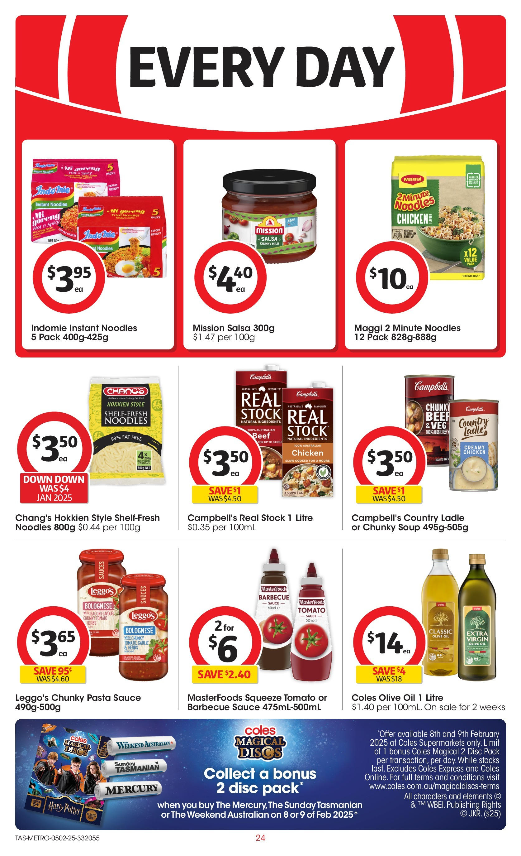 ﻿﻿Coles catalogue valid from 04/02/2025 > Online Australia | Page: 24 | Products: Cups, Bacon, Oil, Chicken