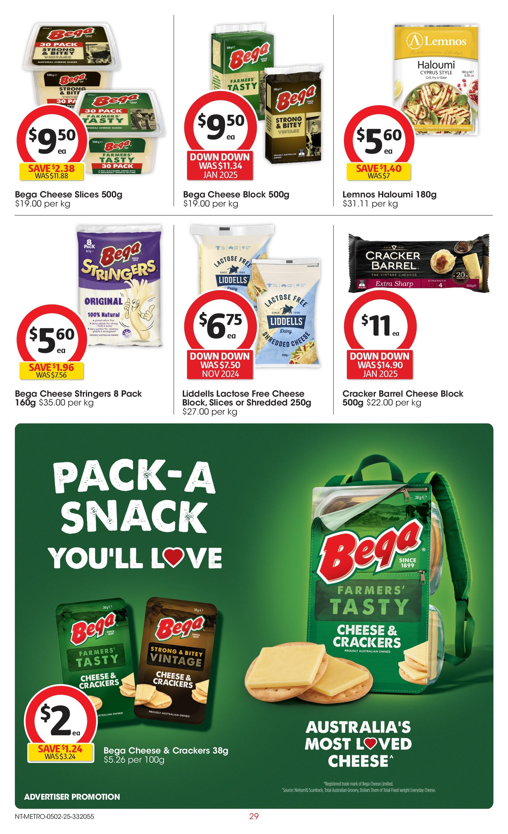 ﻿﻿Coles catalogue valid from 04/02/2025 > Online Australia | Page: 29 | Products: Crackers, Dairy, Cheese, Weight