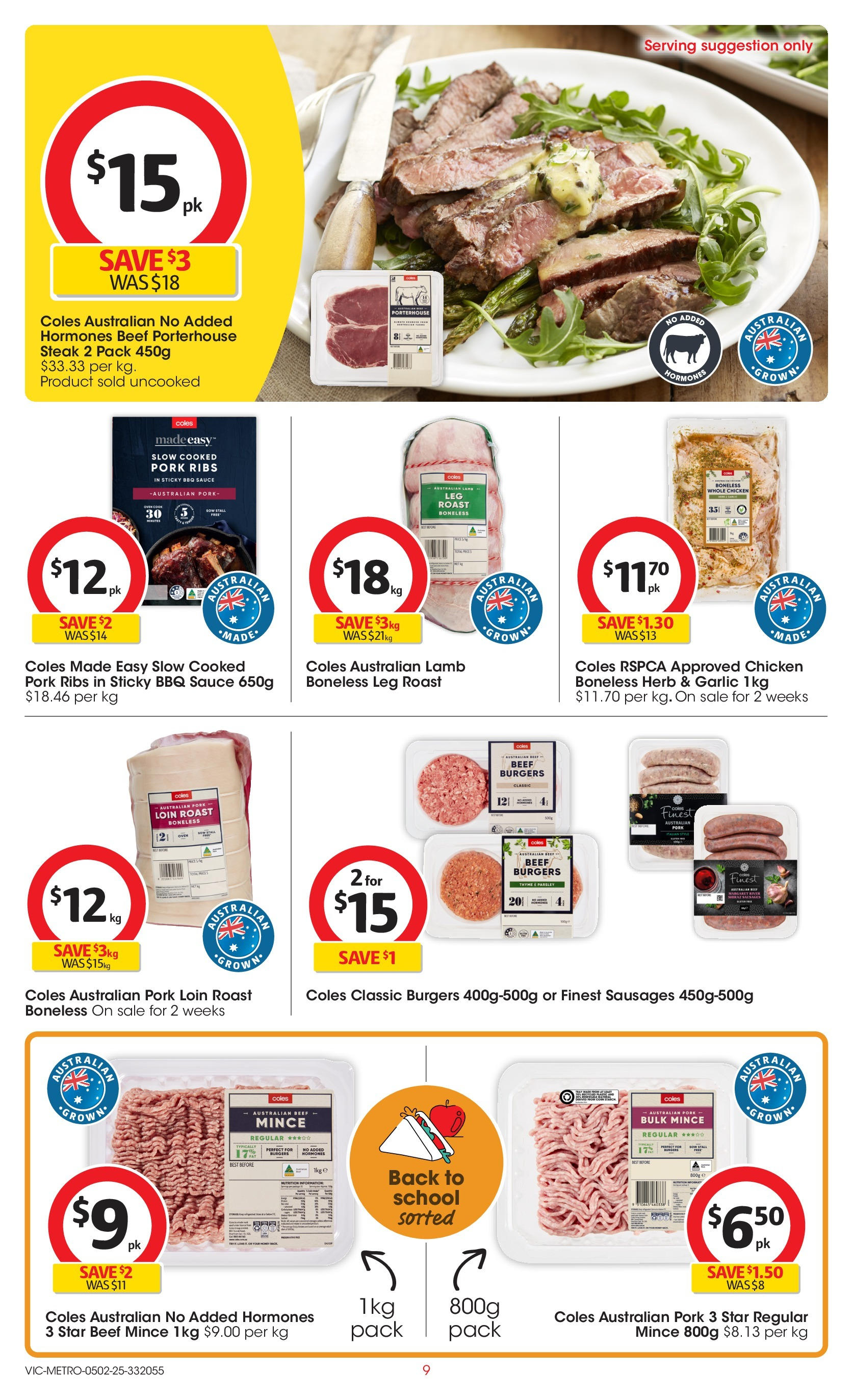 ﻿﻿Coles catalogue valid from 04/02/2025 > Online Australia | Page: 9 | Products: BBQ Sauce, Beef, Steak, Sauce