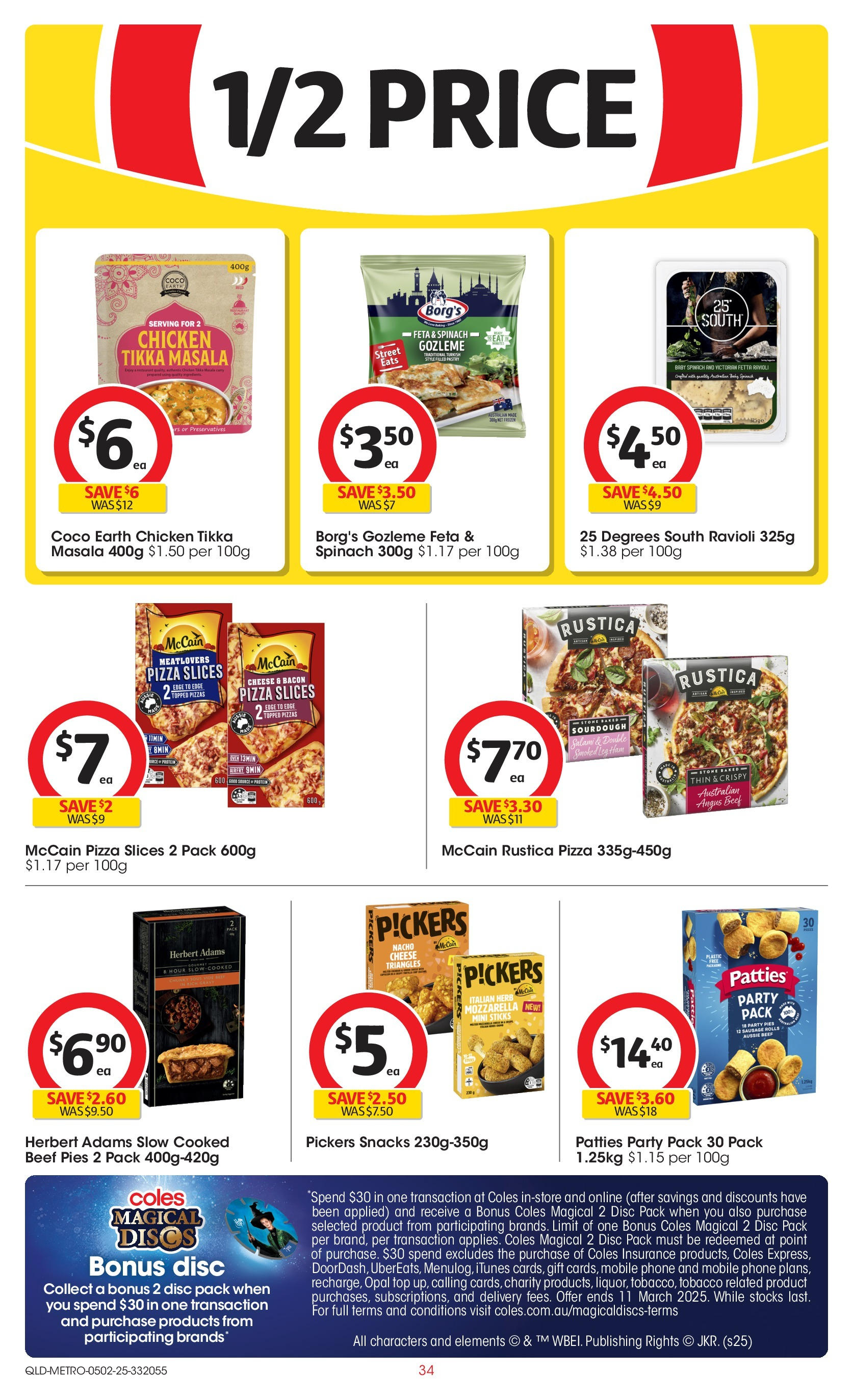 ﻿﻿Coles catalogue valid from 04/02/2025 > Online Australia | Page: 34 | Products: Salami, Opal, Spinach, Pies