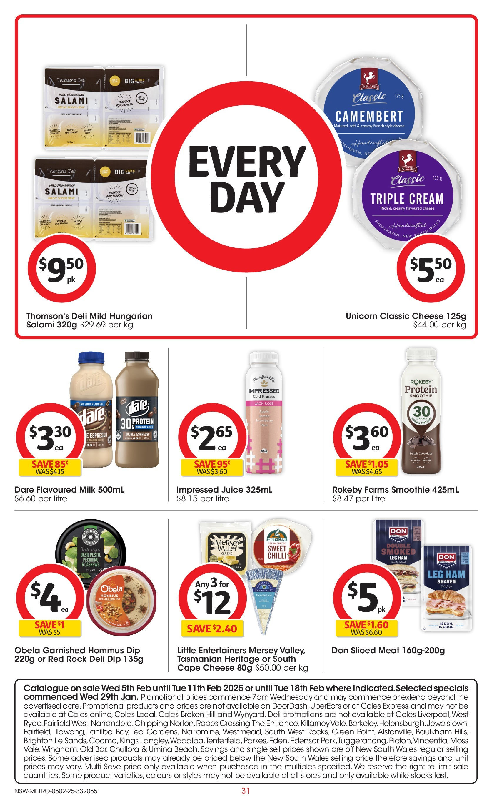 ﻿﻿Coles catalogue valid from 04/02/2025 > Online Australia | Page: 31 | Products: Milk, Chocolate, Juice, Tea