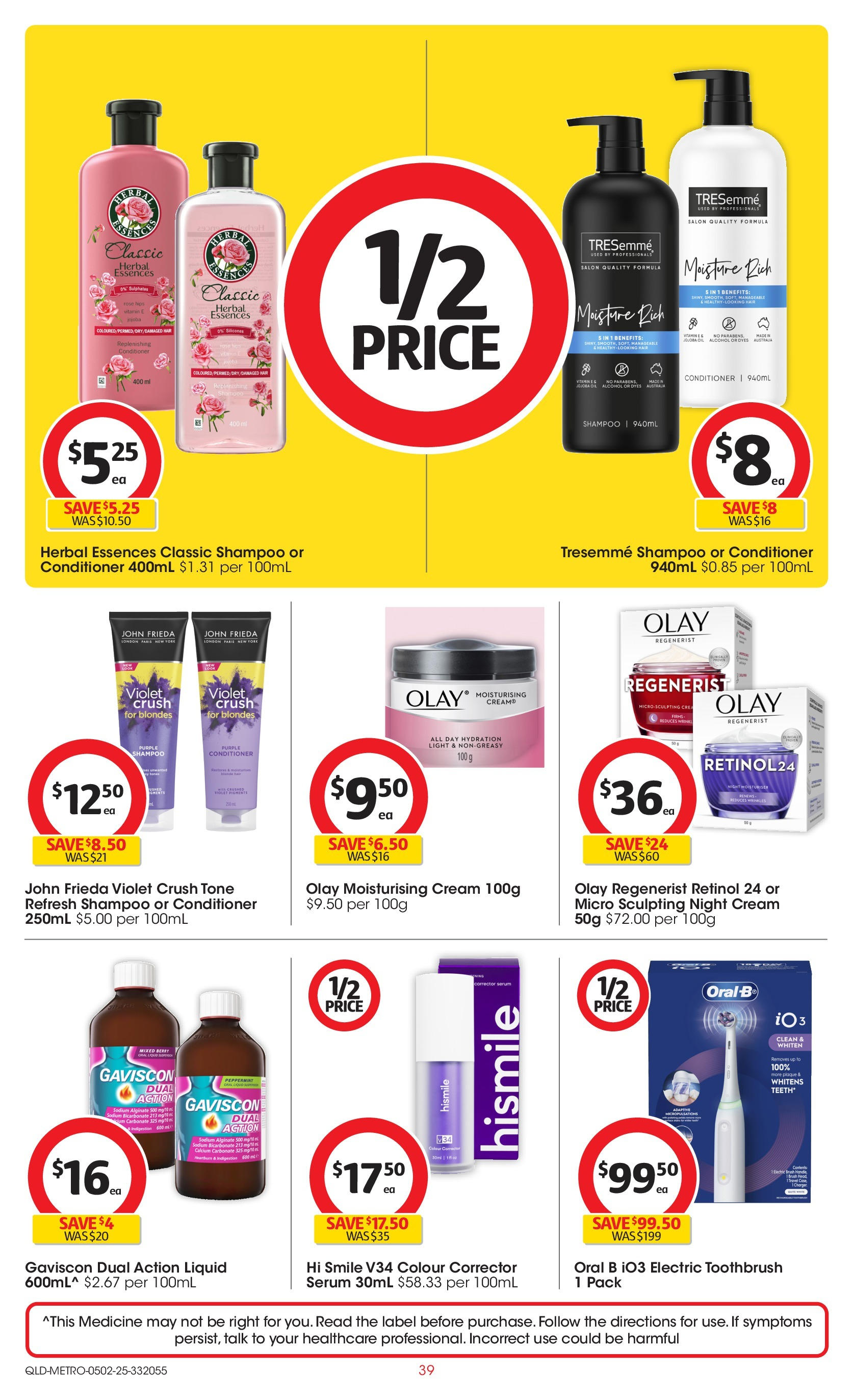 ﻿﻿Coles catalogue valid from 04/02/2025 > Online Australia | Page: 39 | Products: Brush, Moisturiser, Corrector, Electric toothbrush