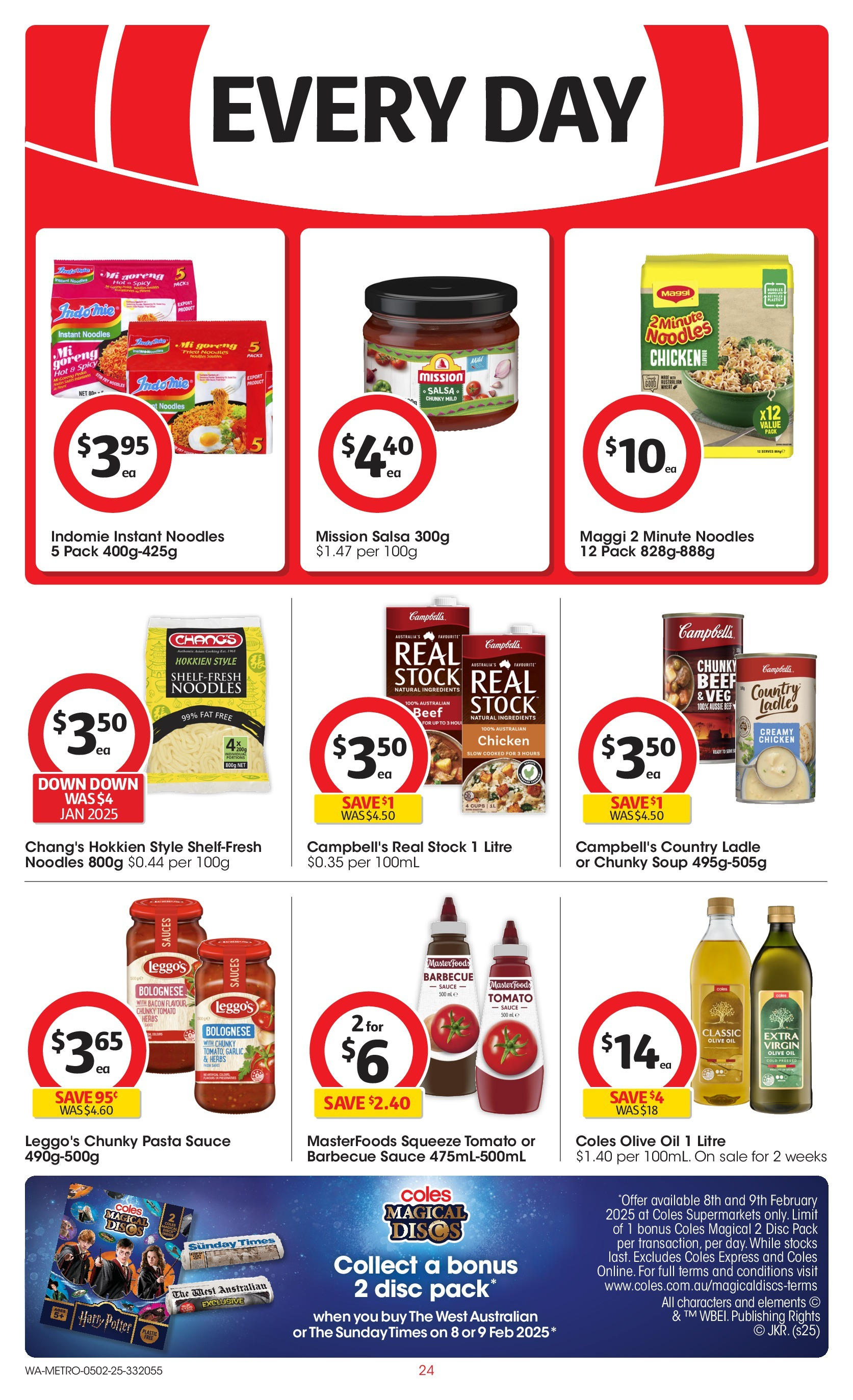 ﻿﻿Coles catalogue valid from 04/02/2025 > Online Australia | Page: 24 | Products: Chicken, Noodles, Sauce, Garlic