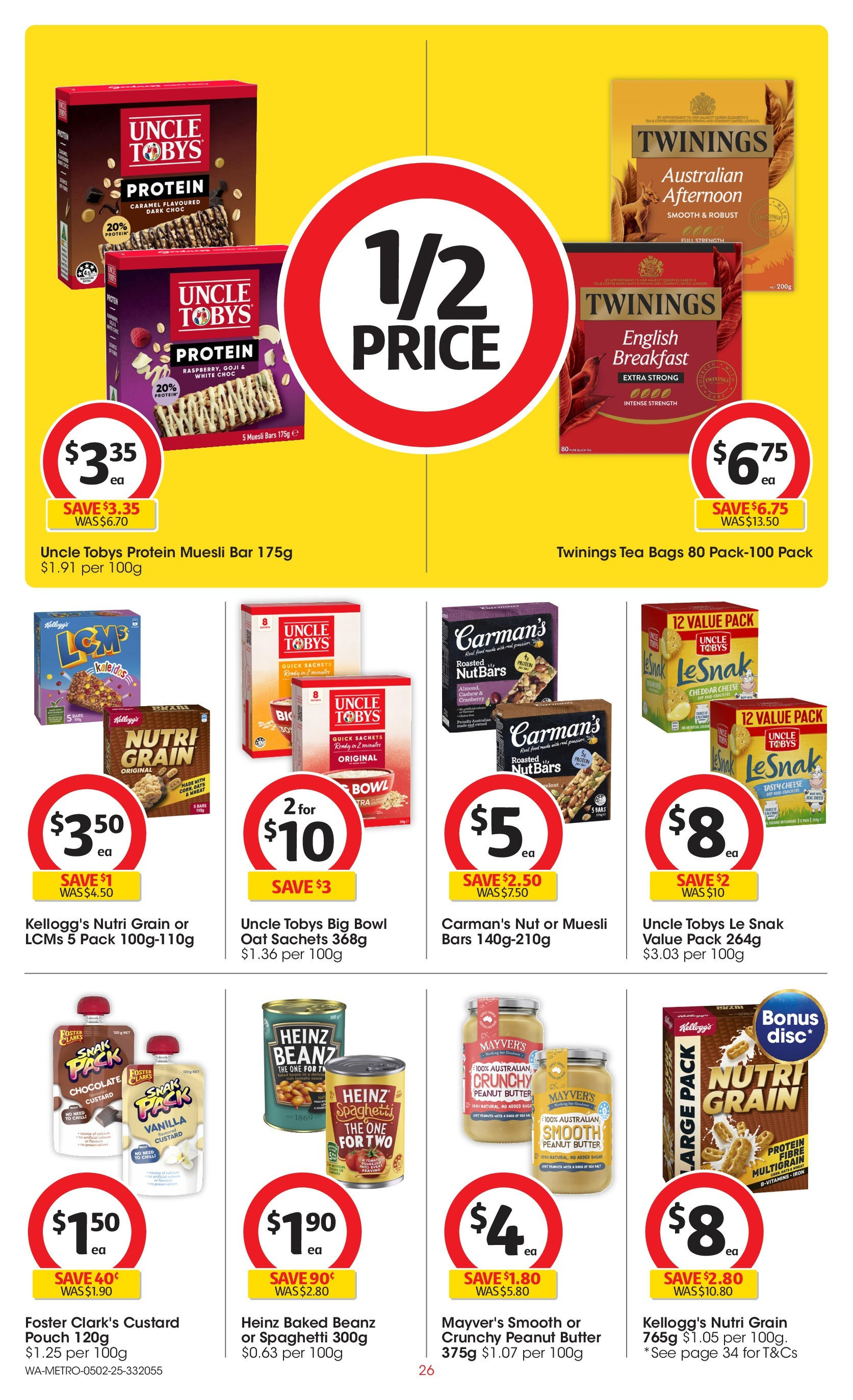 ﻿﻿Coles catalogue valid from 04/02/2025 > Online Australia | Page: 26 | Products: Butter, Cheese, Oats, Sugar